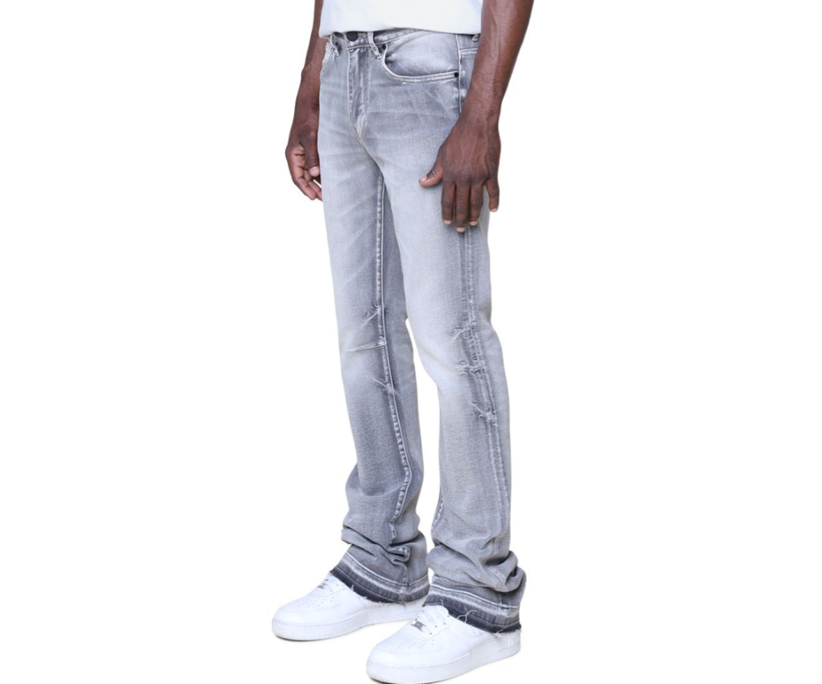 Rise - Flare Clean Denim - U.Grey - JP25620
