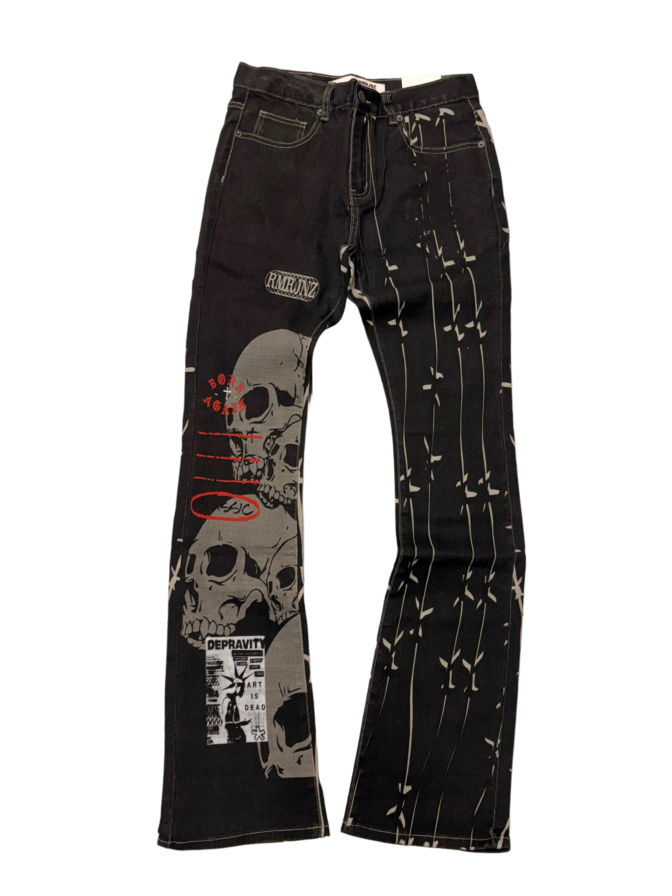 Armor - Stacked BORN AGAIN Digital Denim - Black - RM213
