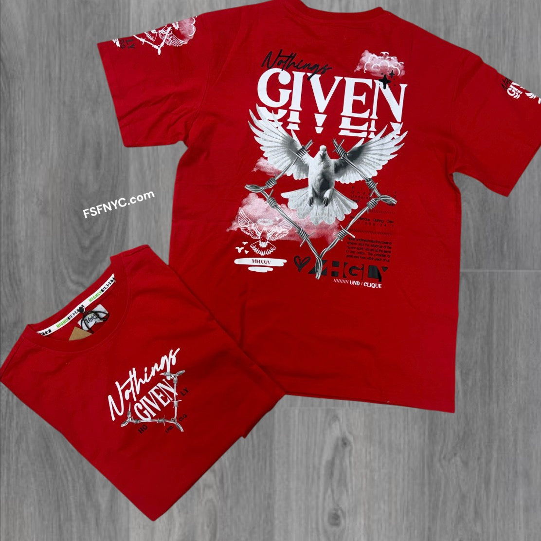 UNDRTD - Nothing GivenT-shirt - Red - 6108 A