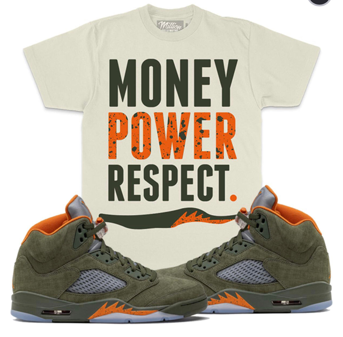 Motive Money Power Respect T-shirt Cream