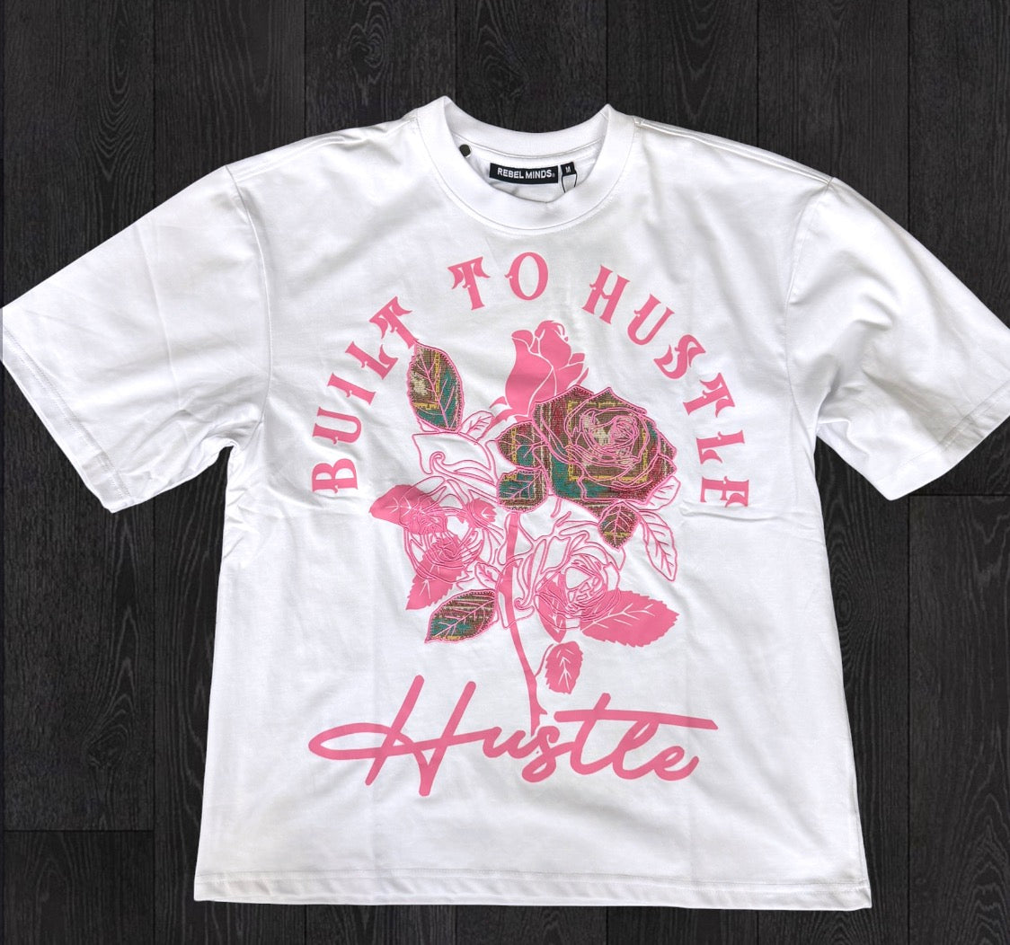 Rebel - Built T-shirt - White/Pink - 110