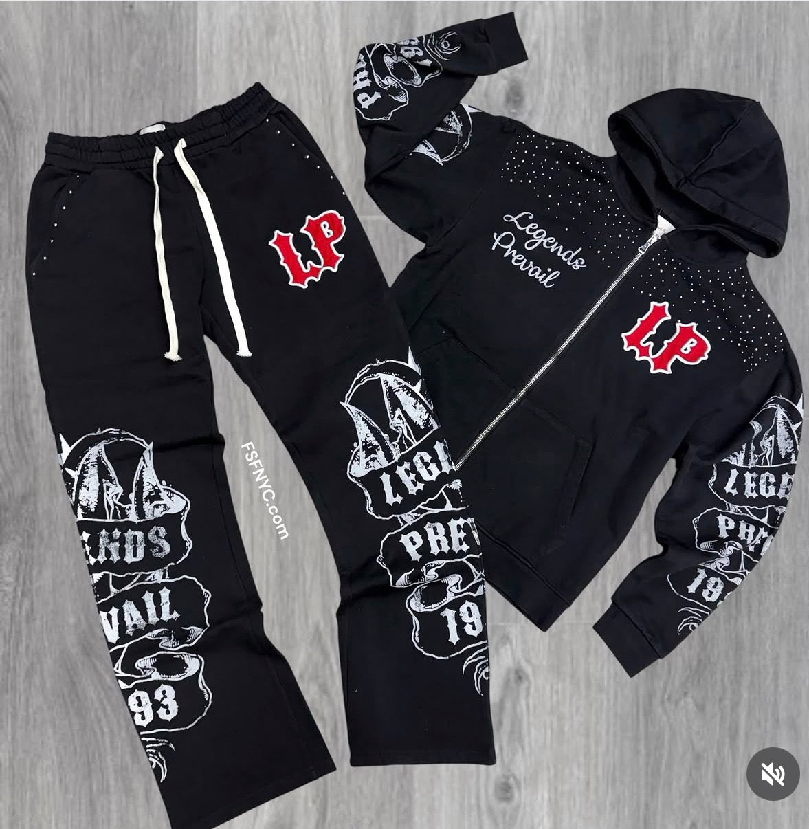 Prevail - LP SweatSuit - Black Red