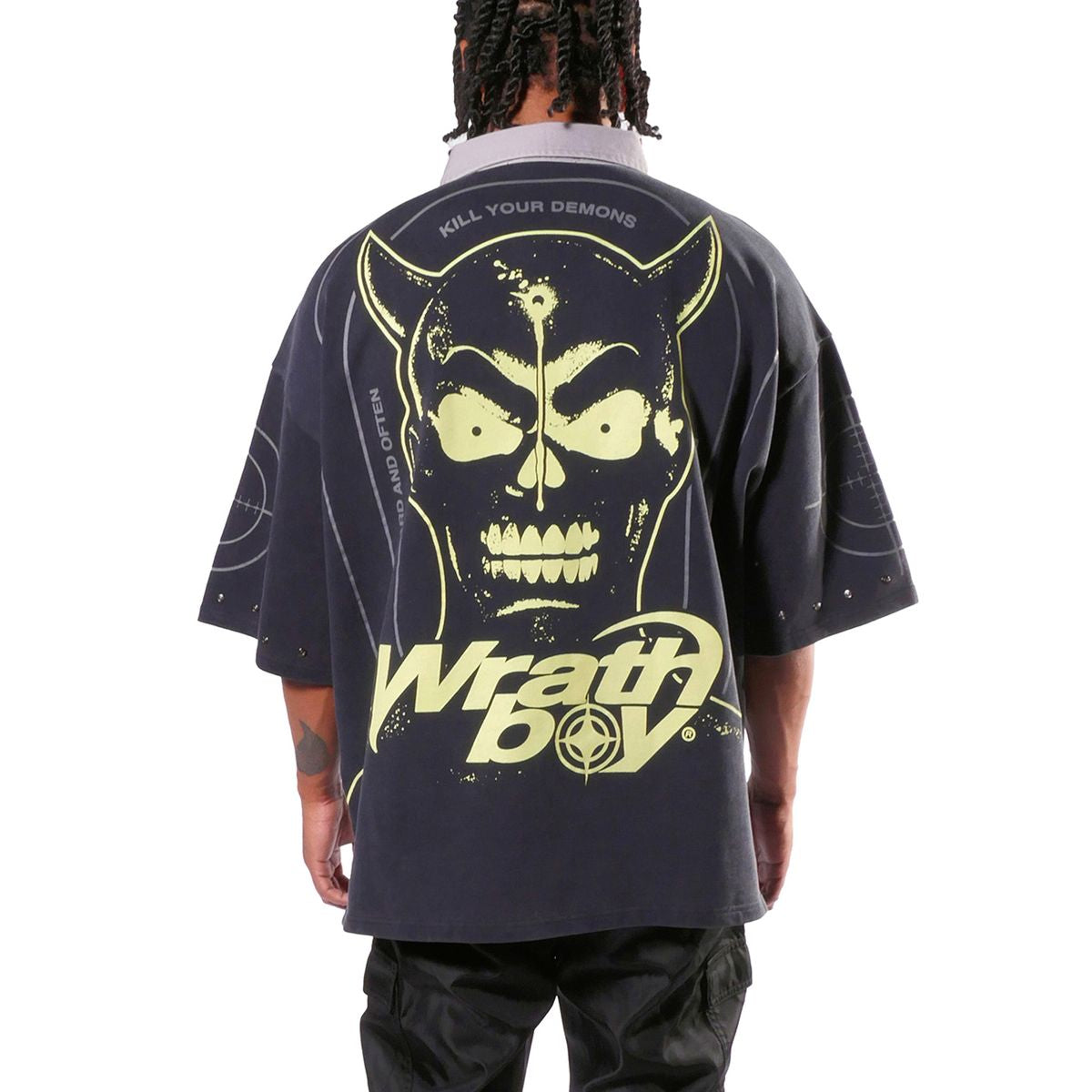 WrathBoy Kill Your Demons Polo Black 103 M