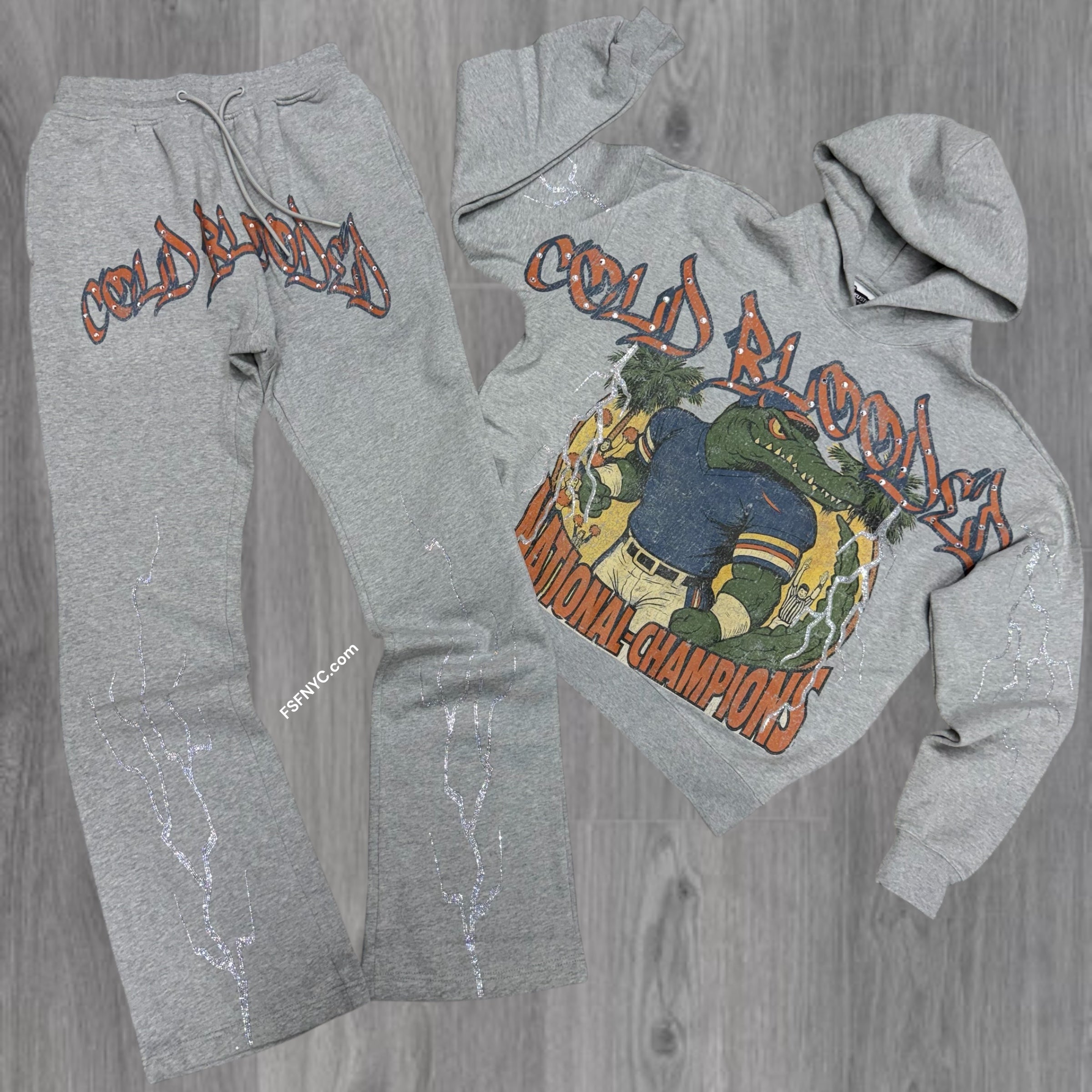 Roku - Stacked Sweat Suit - Grey - 1792