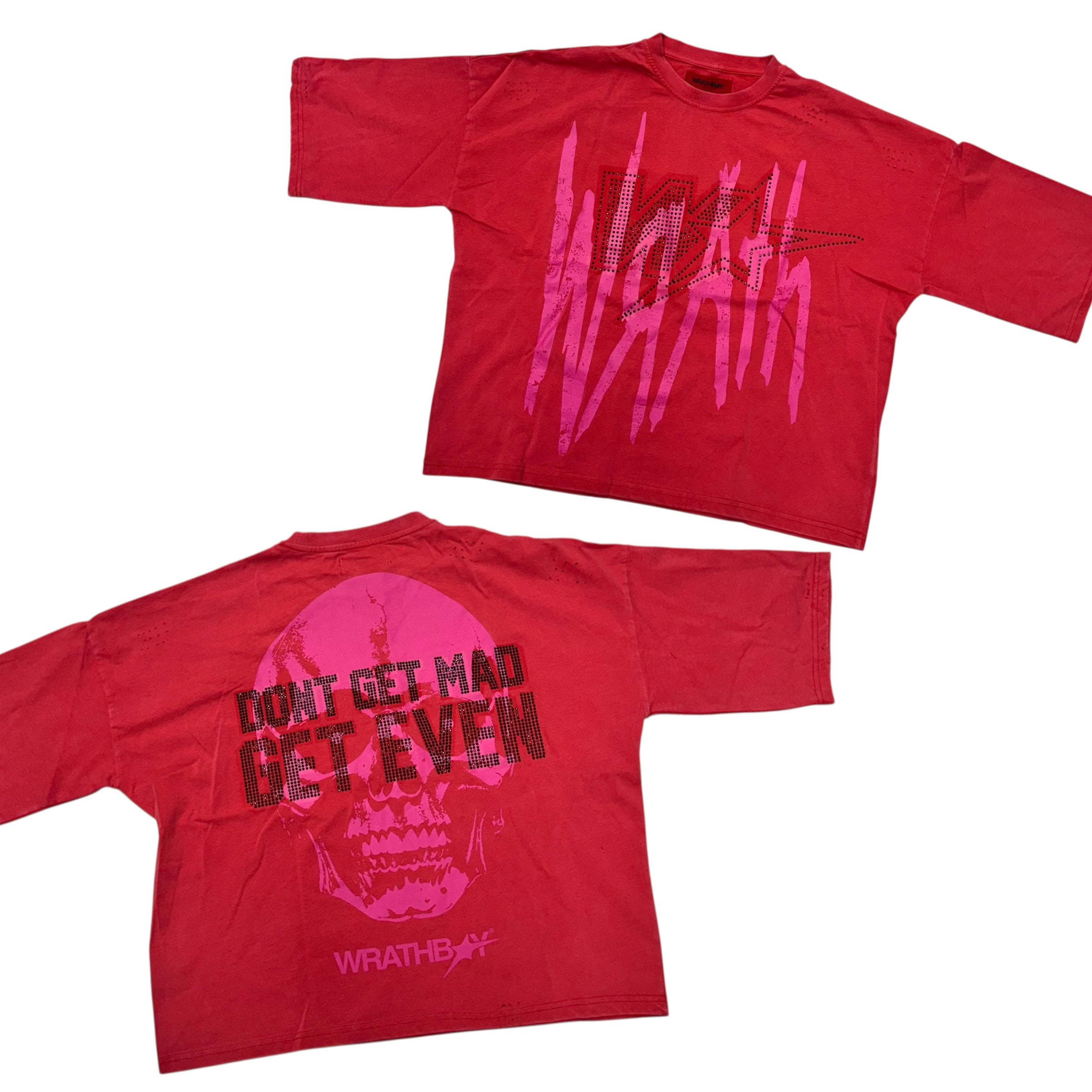 WrathBoy Dgmge OverSized Crop Fit T-shirt Red 117 M