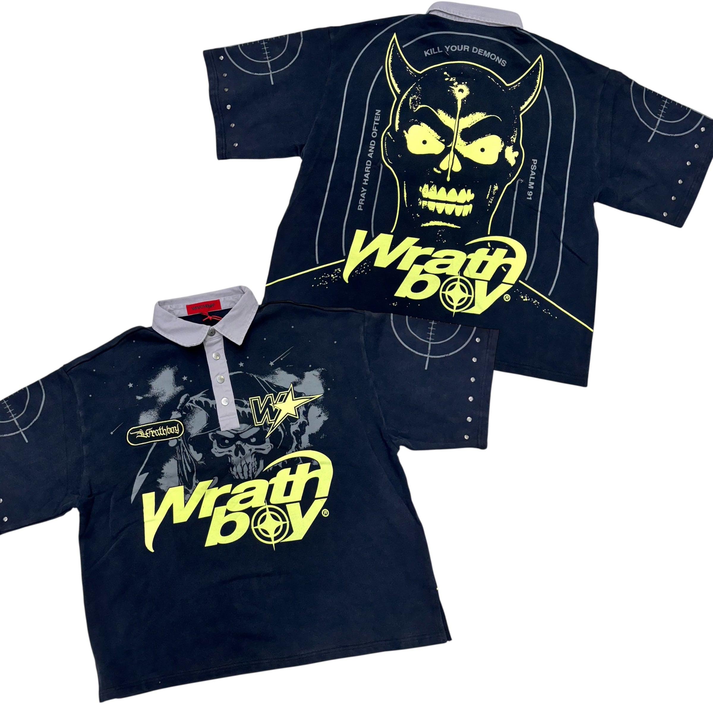 WrathBoy Kill Your Demons Polo Black 103 M