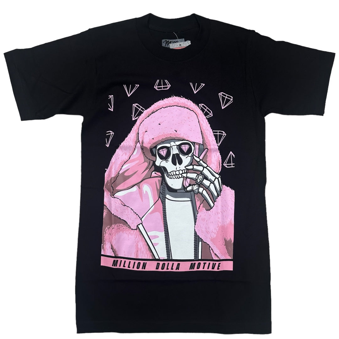 Motive skeleton Souls T-shirt Black