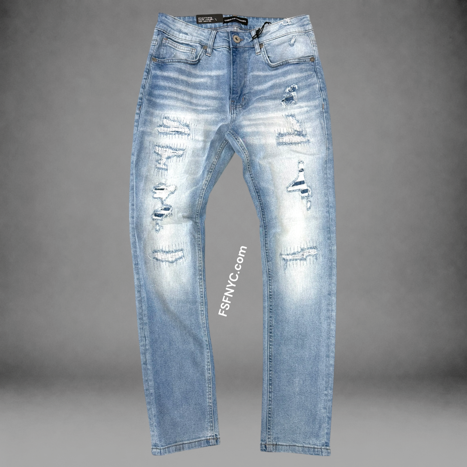 Threads - Slim Fit Distress Denim - Lt Blue 50134