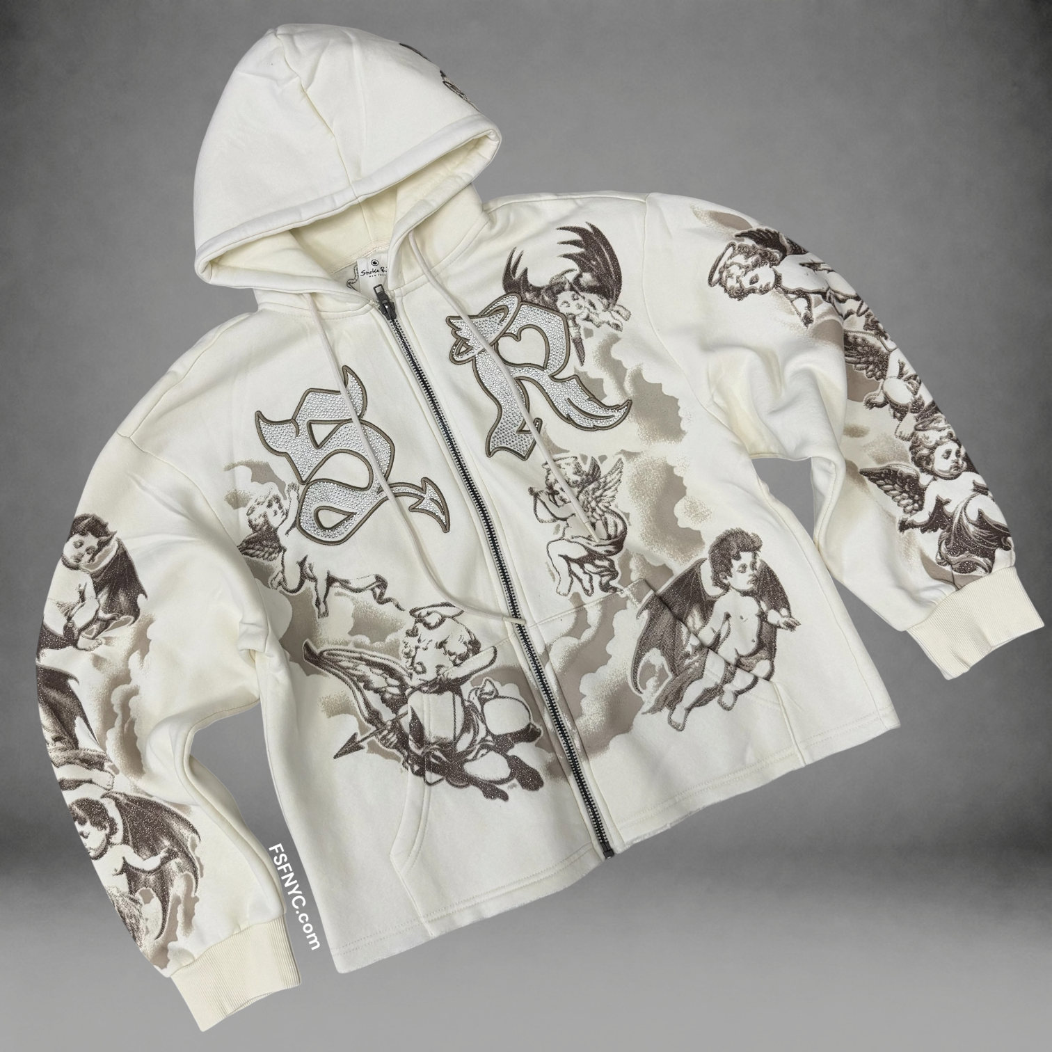Rise - Trouble Zip Hoodie - Ecru - F541