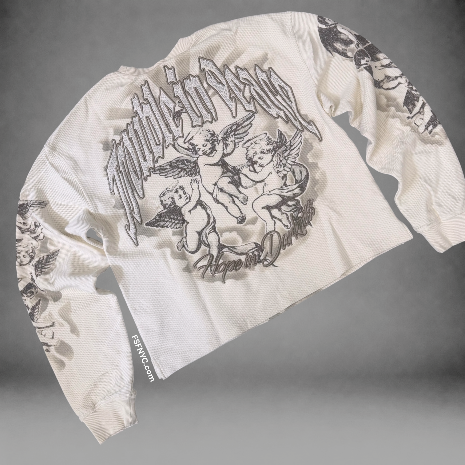 Rise - Peace Thermal Crew Top - Ecru - F641z