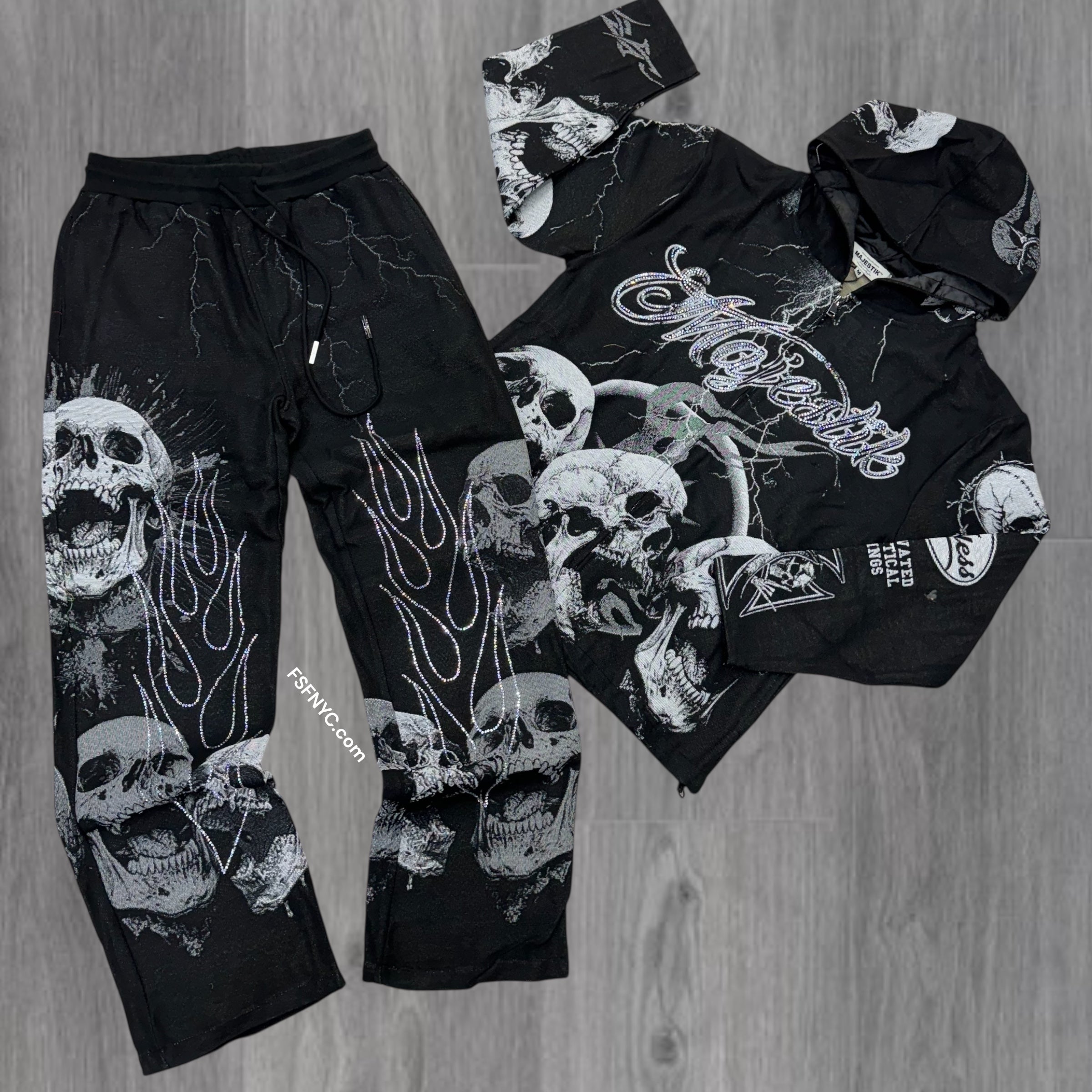 MJSTK - Tapestry Sweat Suit - Black - 2502