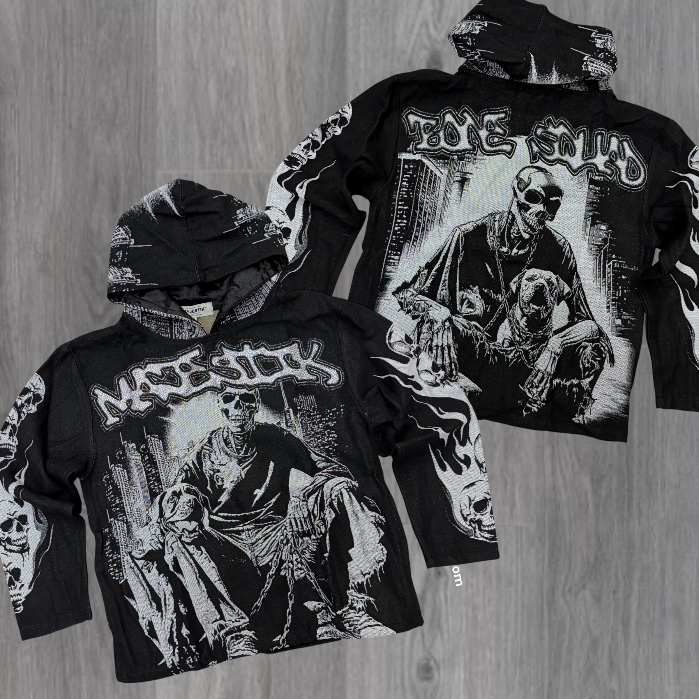 MJSTK - jacquard Protect Hoodie - Black - 2525