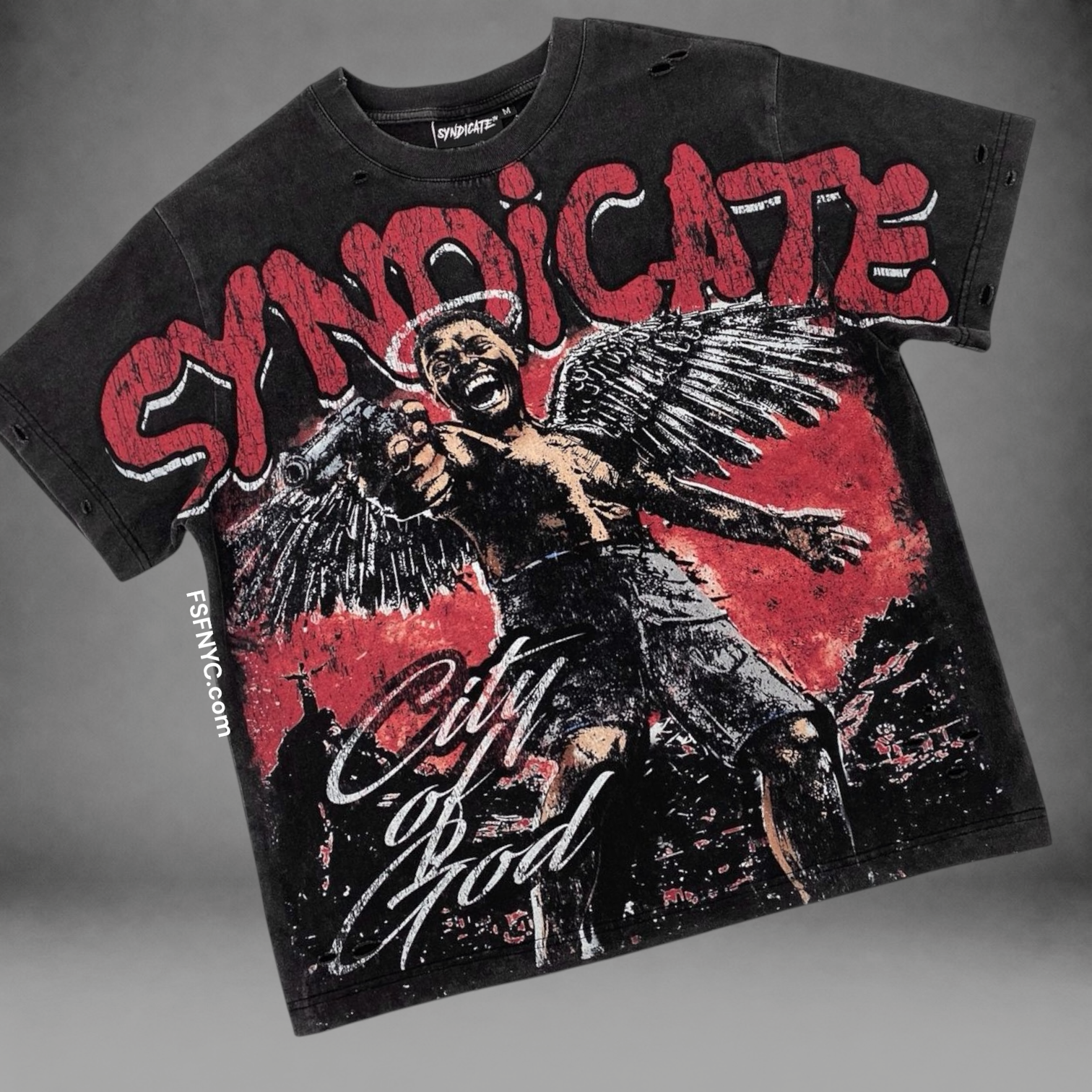SYN - Little Dice T-shirt - Black Wash - 6(2)