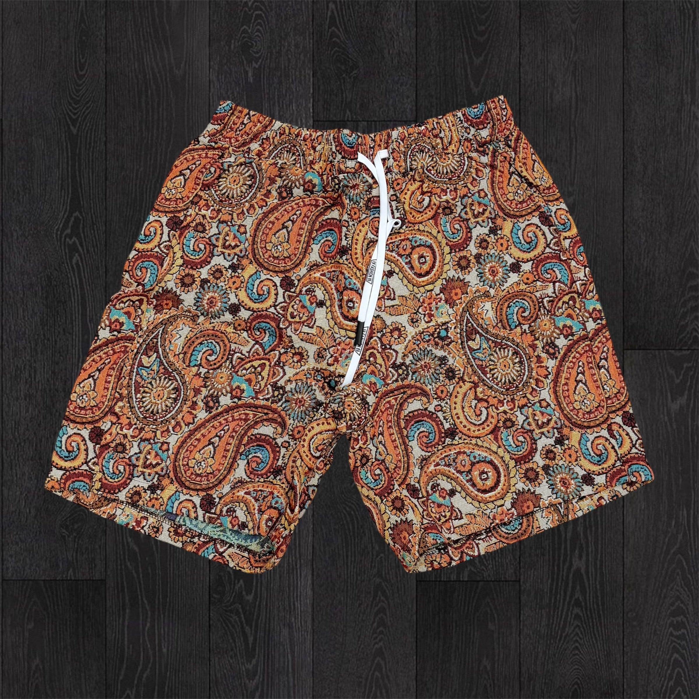 TT Paisley Tapestry Shorts - Orange