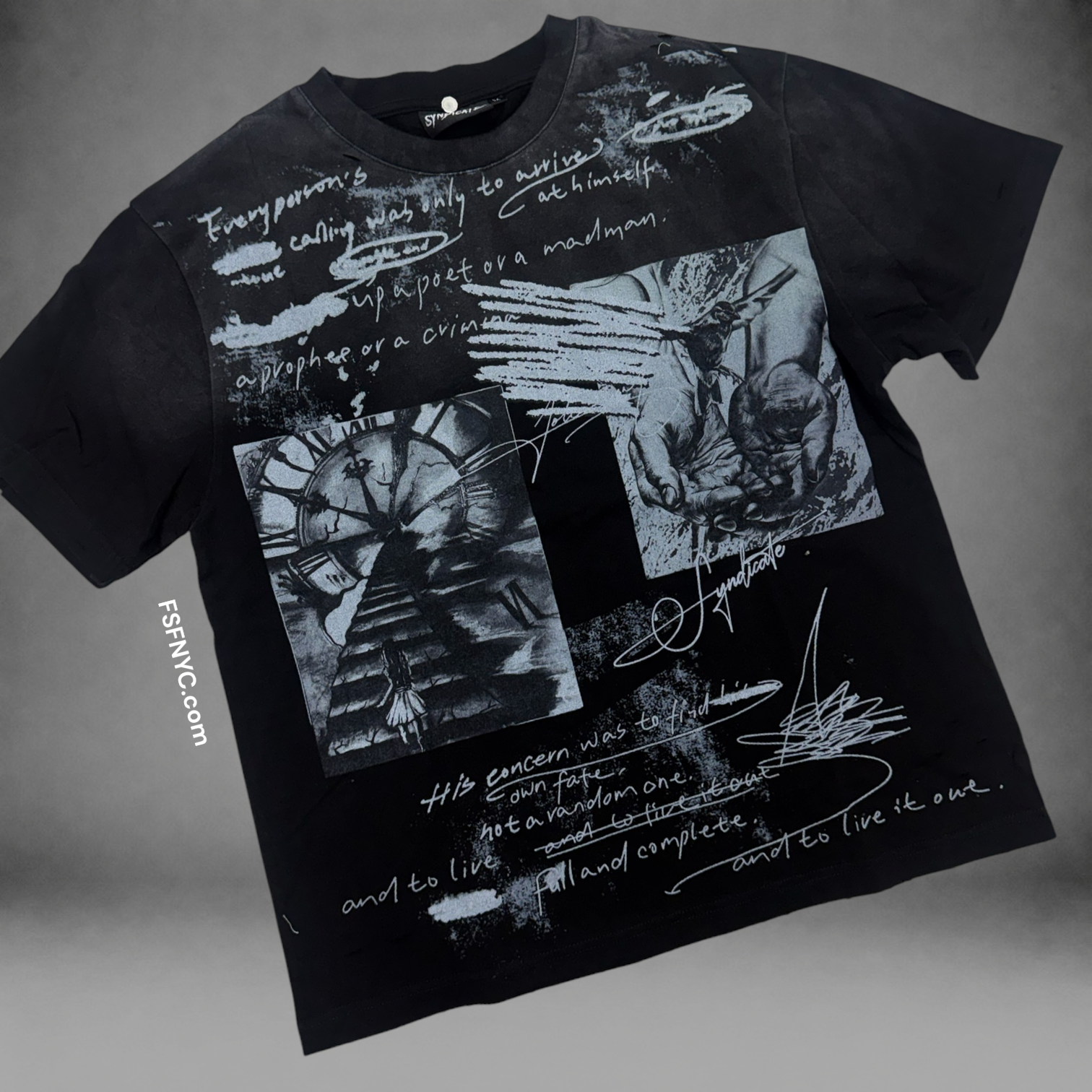 SYN - Poet T-shirt - Black Wash - 11