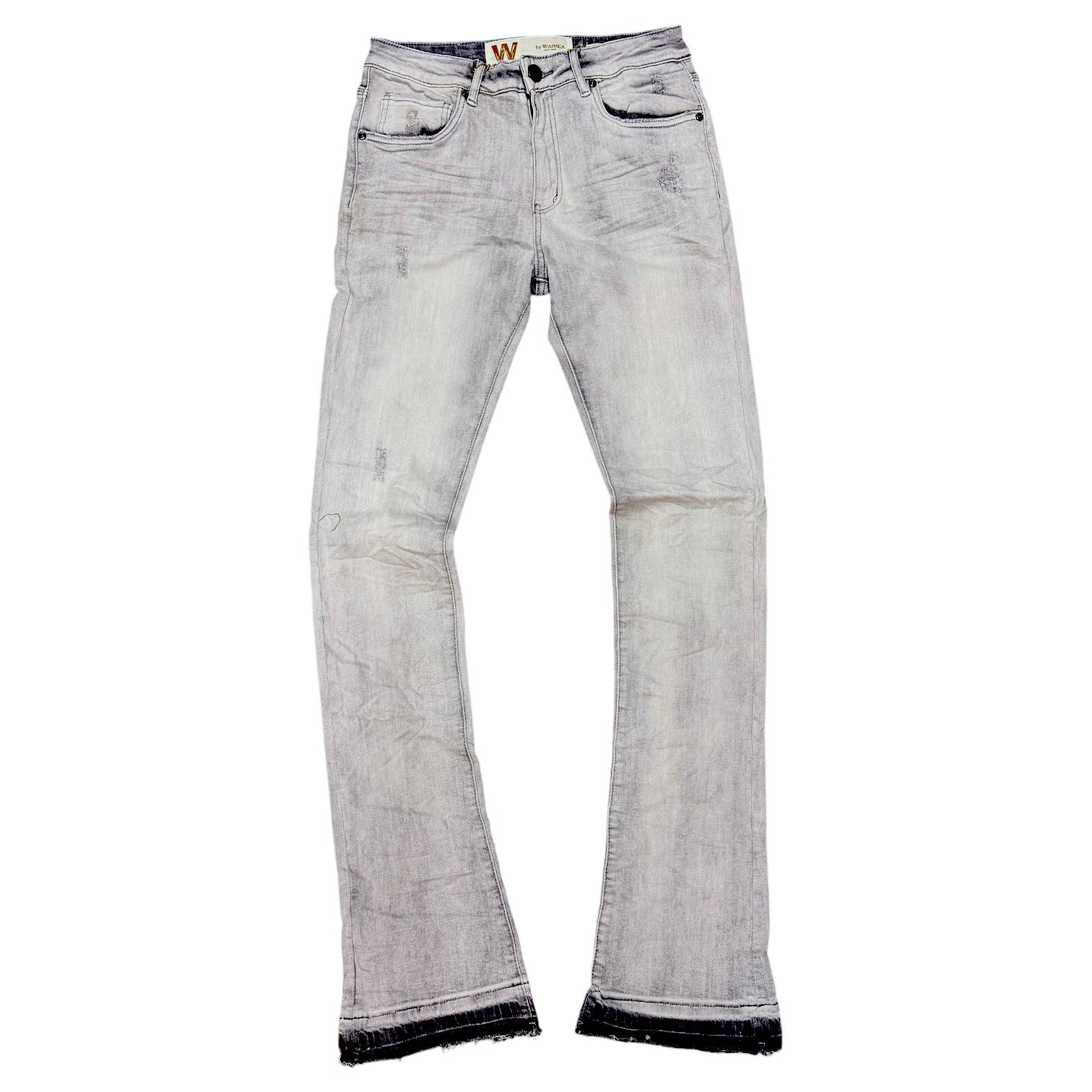 W - Clean Stacked Denim - Grey Bleach - M8211DB