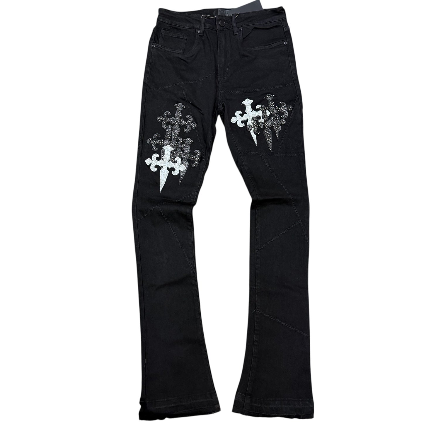 W - Stacked Denim - Jet Black - M8593D