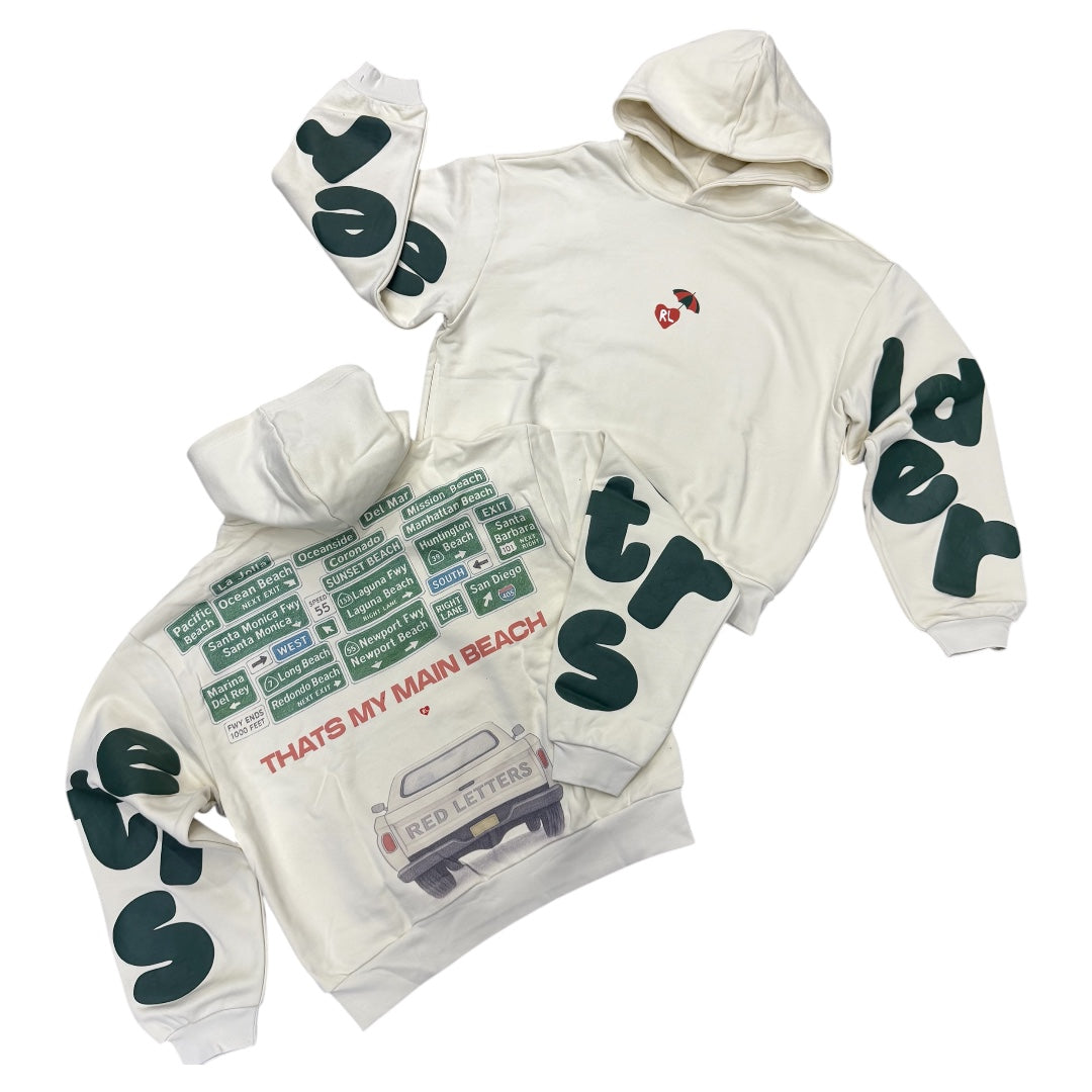 RL- oversized Hoodie - Cream Olive