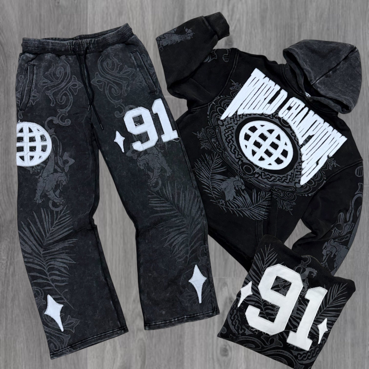 Rise -Devine The Champions Sweat Suit - Black - S468