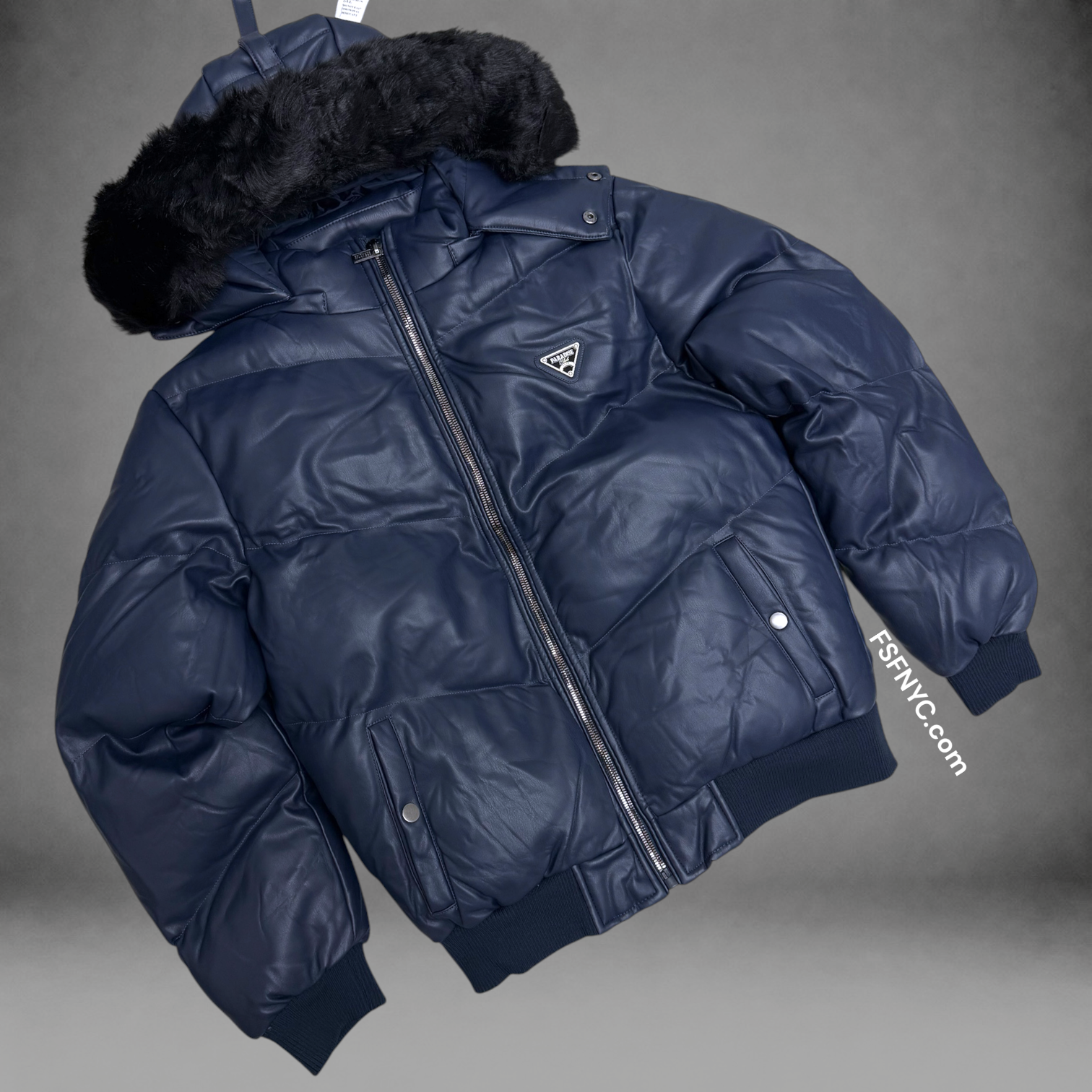 JC - PU Puffer Coat SYIP - Navy - 91878