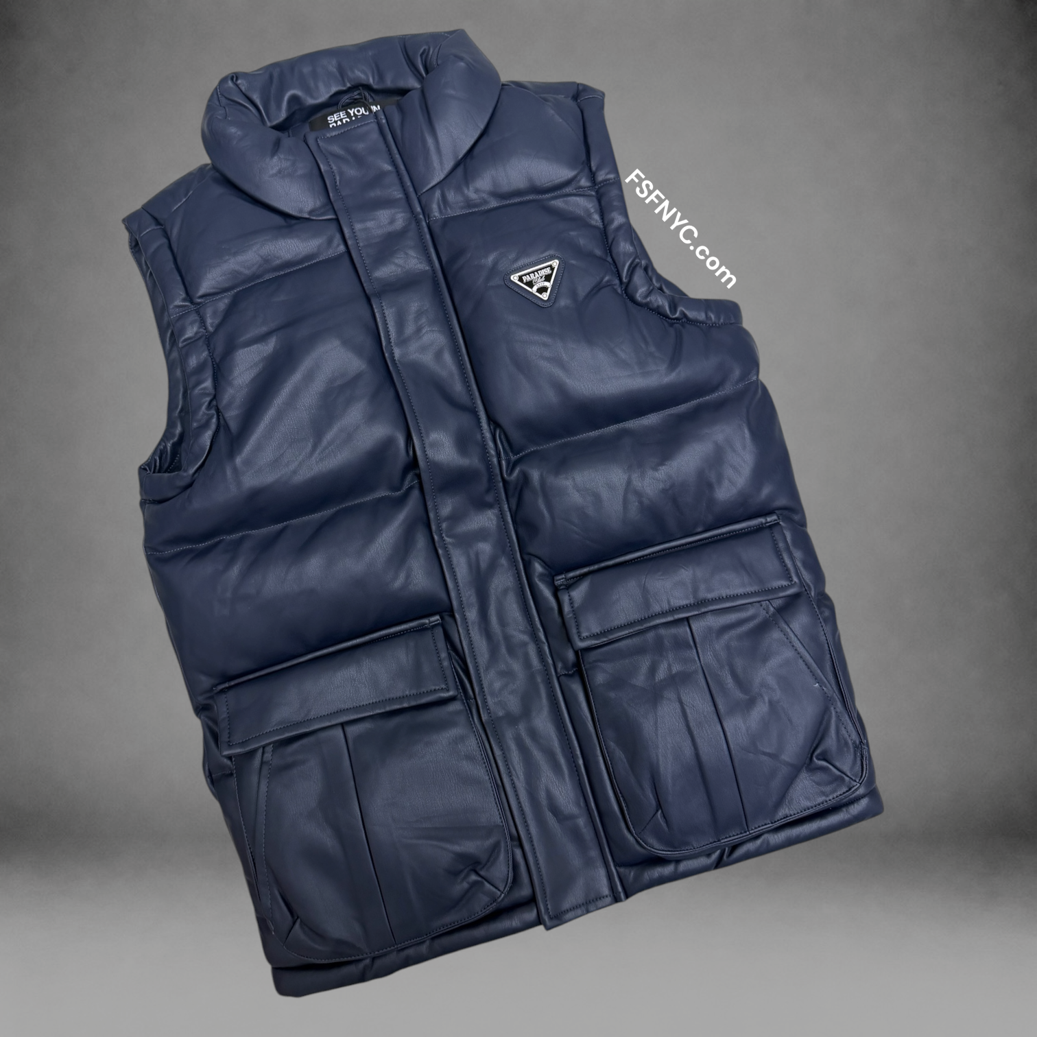 JC - Vest PU Puffer SYIP - Navy - 9384V