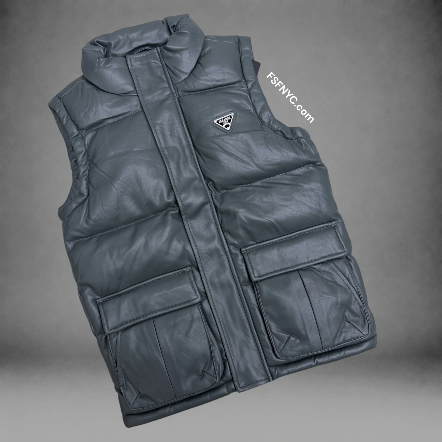 JC - Vest PU Puffer SYIP - Charcoal - 9384V