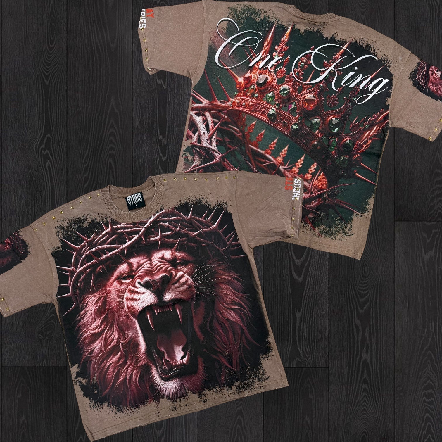 Stray - The King T-shirt - Brown - 1719