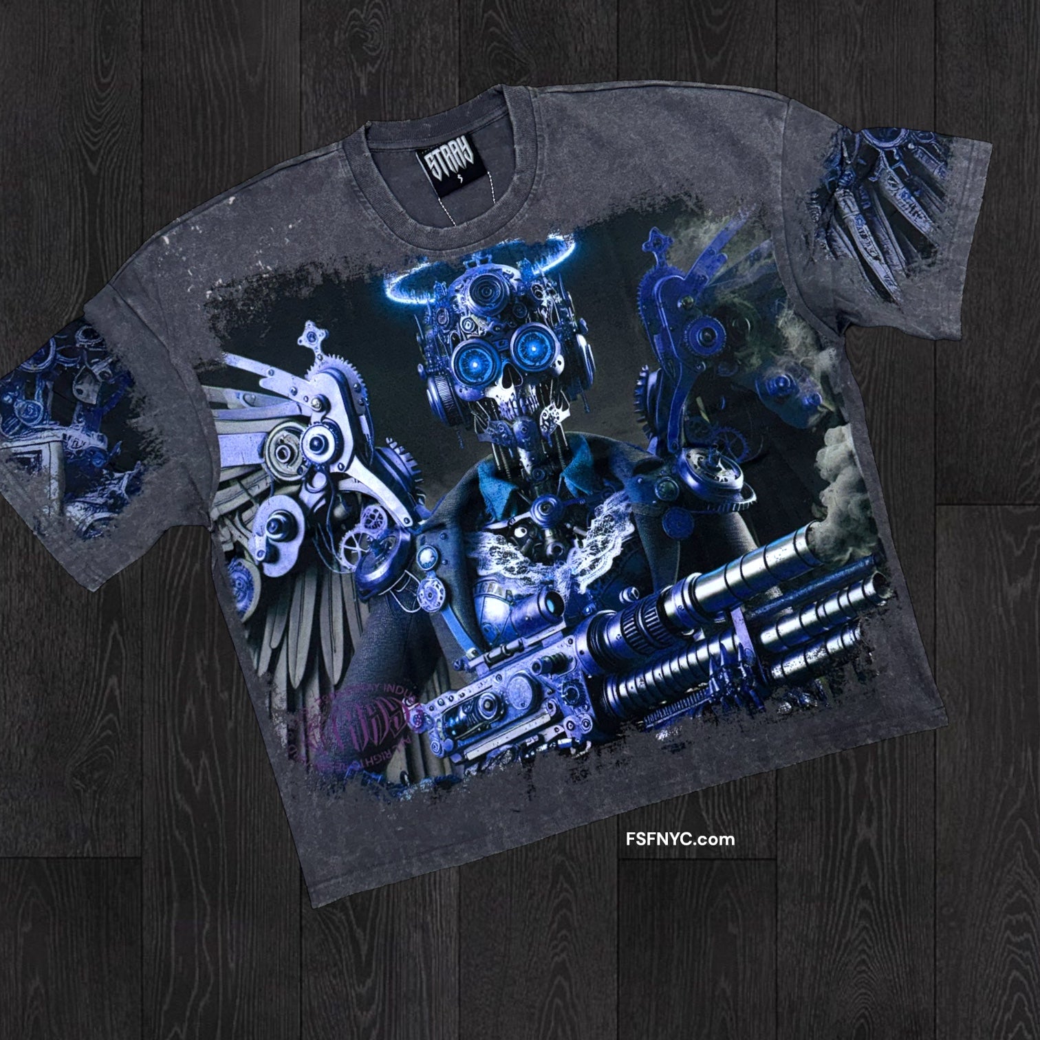 Stray - The Machine T-shirt - Charcoal- 1739