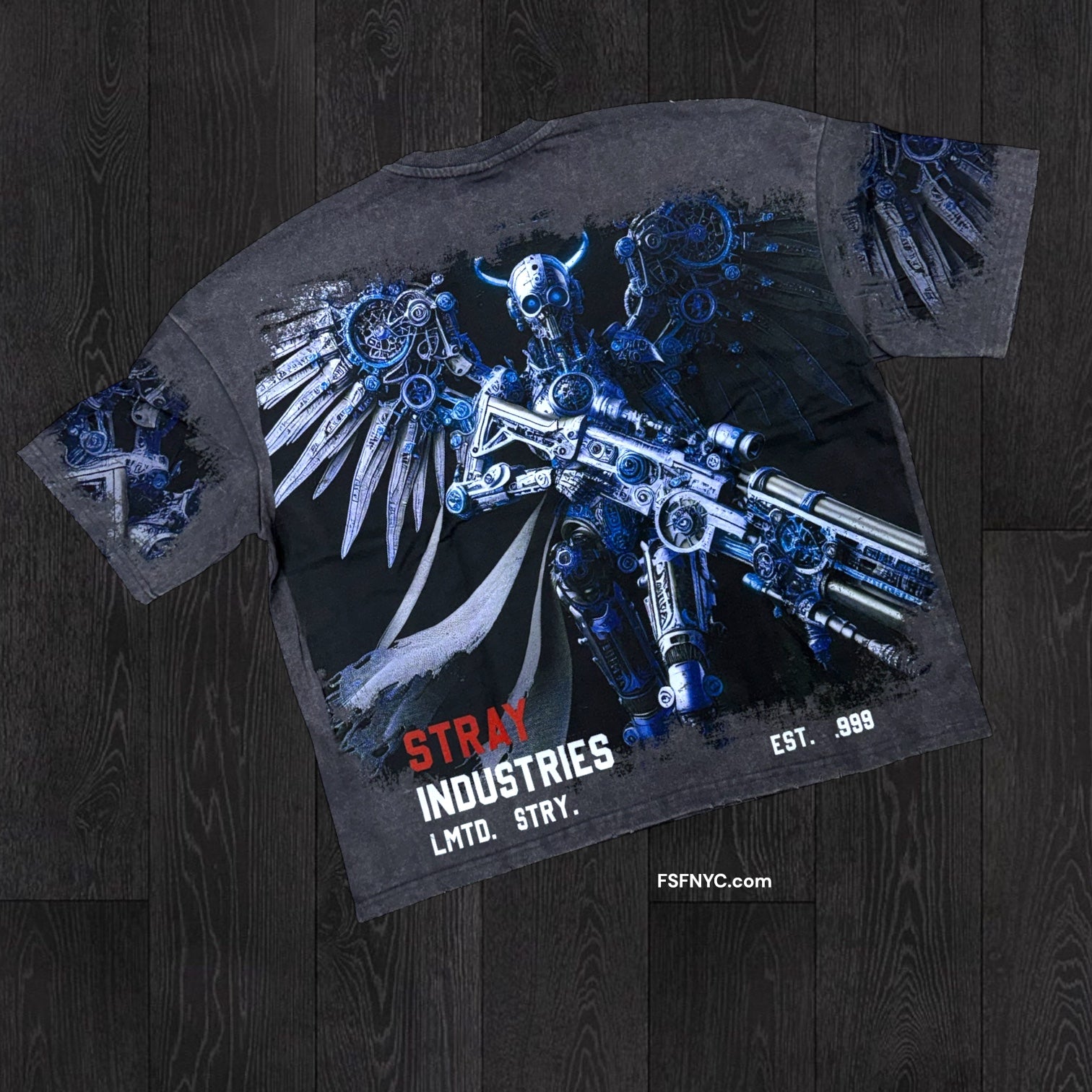 Stray - The Machine T-shirt - Charcoal- 1739