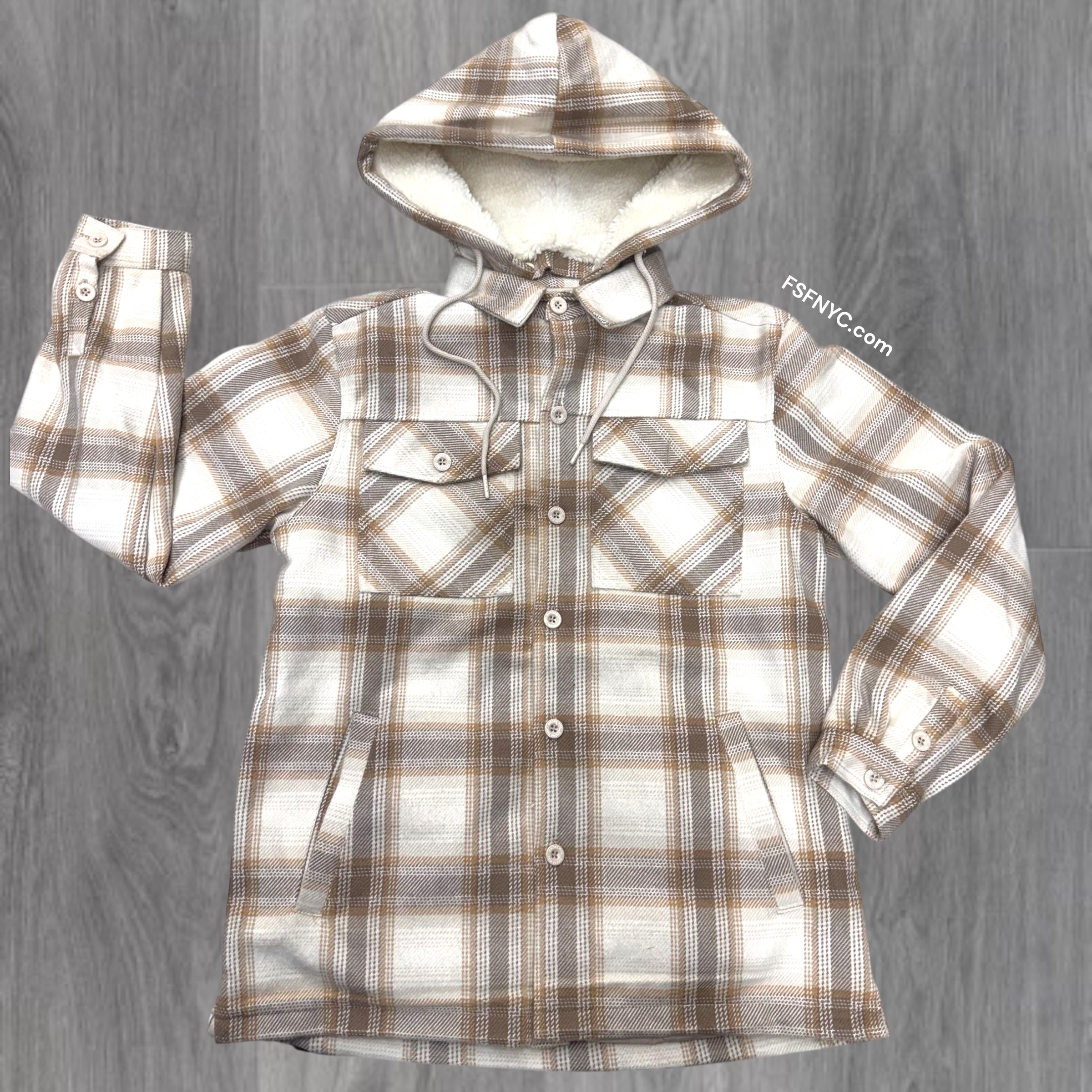 Rise Flannel Jacket Sandstone OH24686