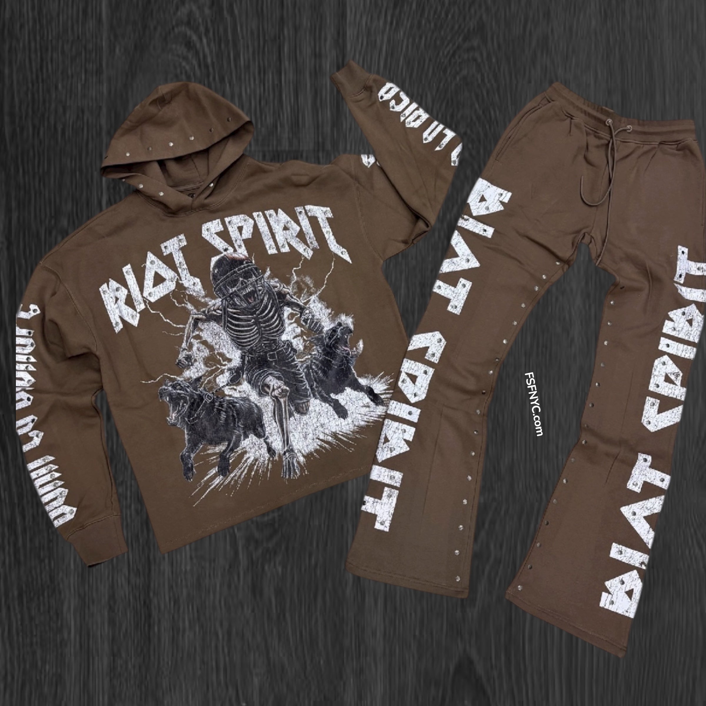 Roku - Stacked Riot Sweat Suit - BRWN - 1779 1777