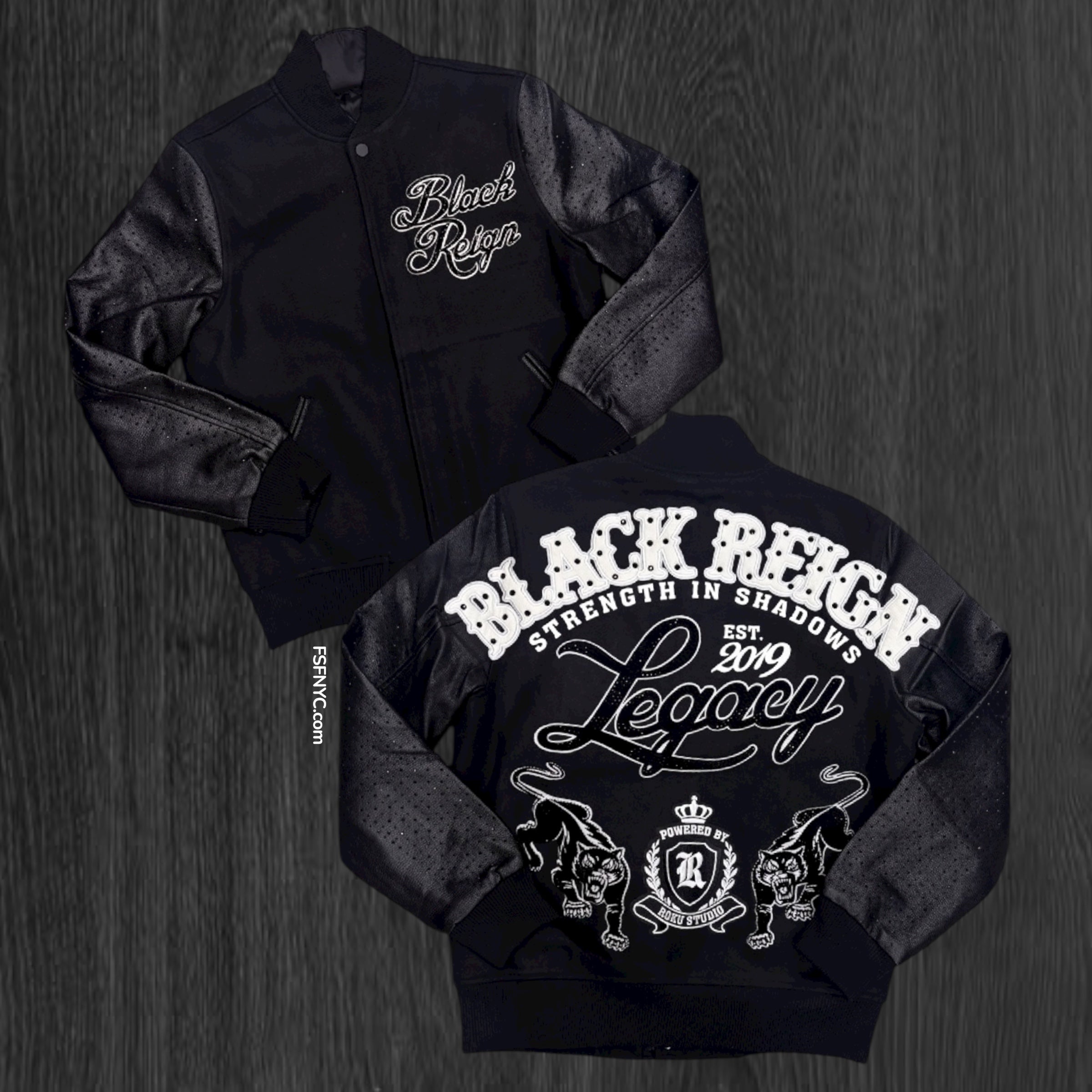 Roku - REIGN Varsity Jacket - BLK - 1896