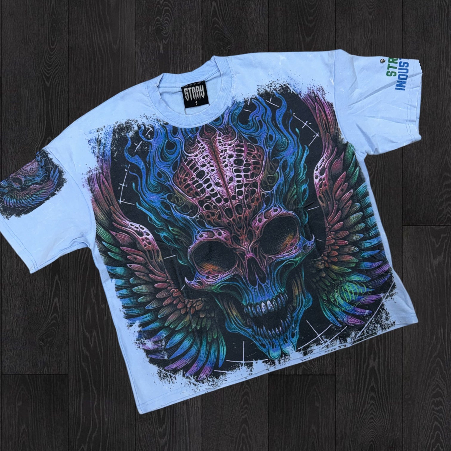 Stray - The Skull T-shirt - Slate Blue - 1721