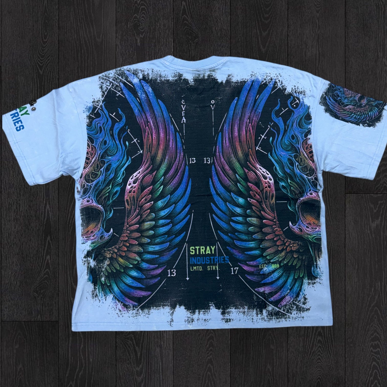 Stray - The Skull T-shirt - Slate Blue - 1721