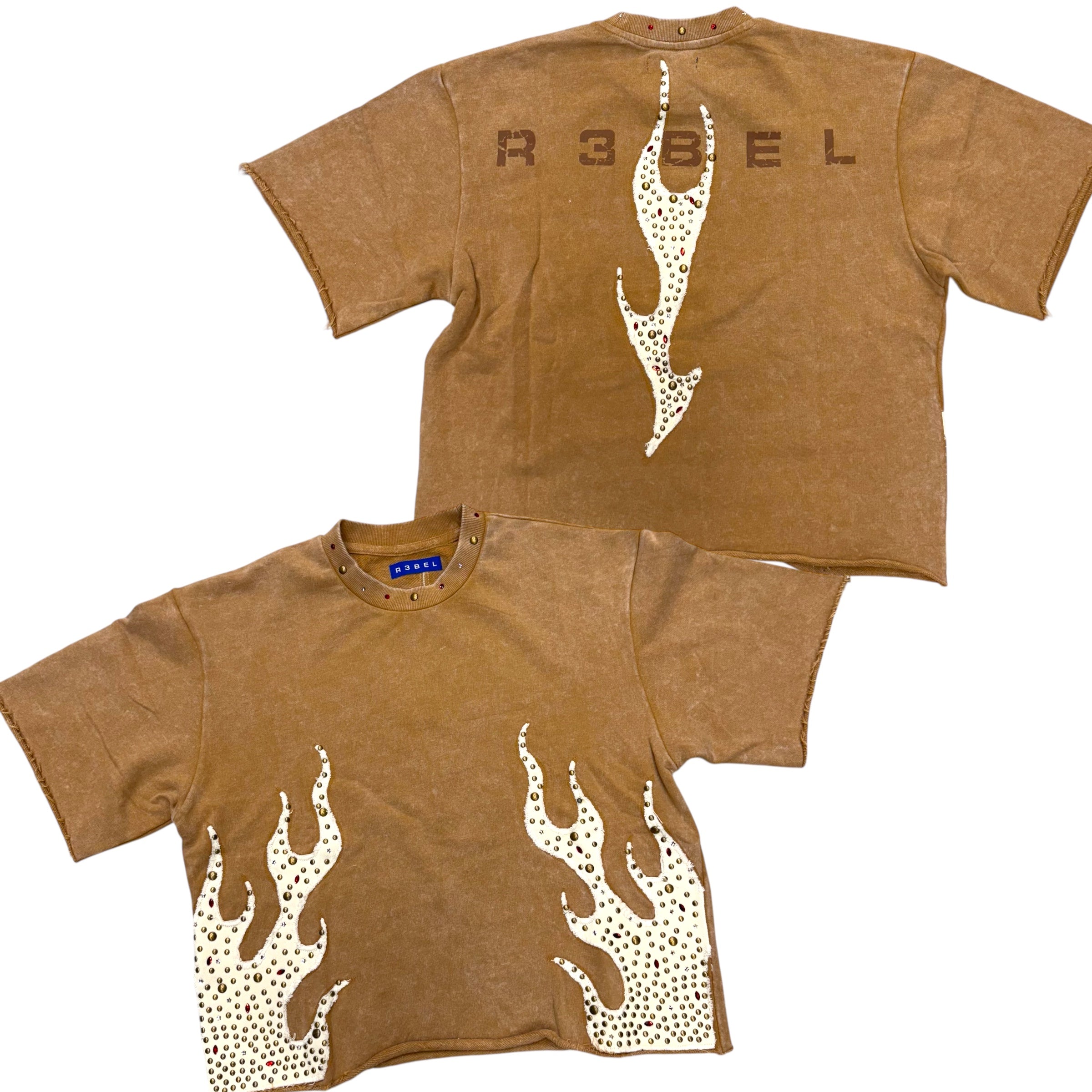 R3- Studded Firefest T-Shirt Khaki 168
