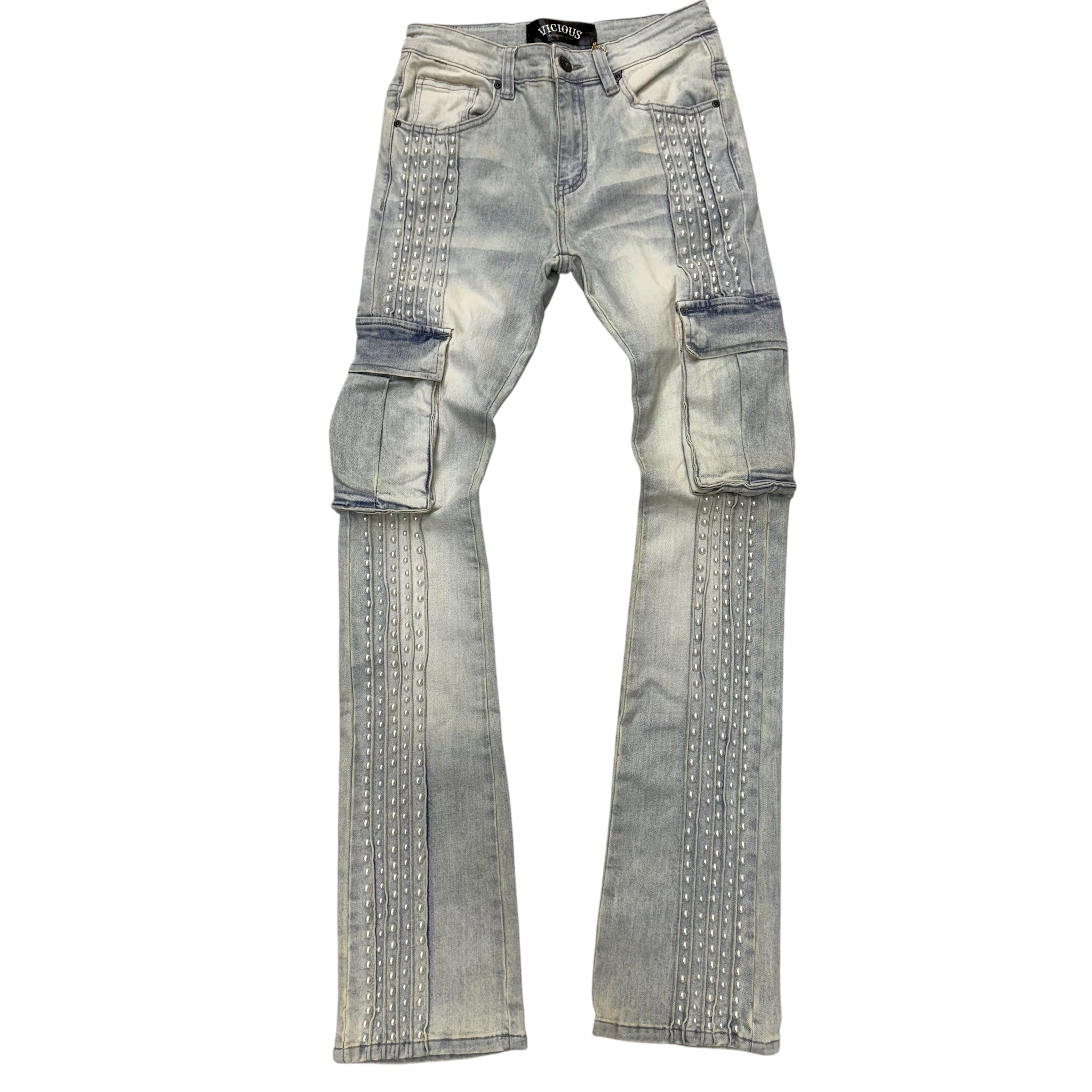 Vicious - Stacked Cargo Denim - Natural Blue - VC930