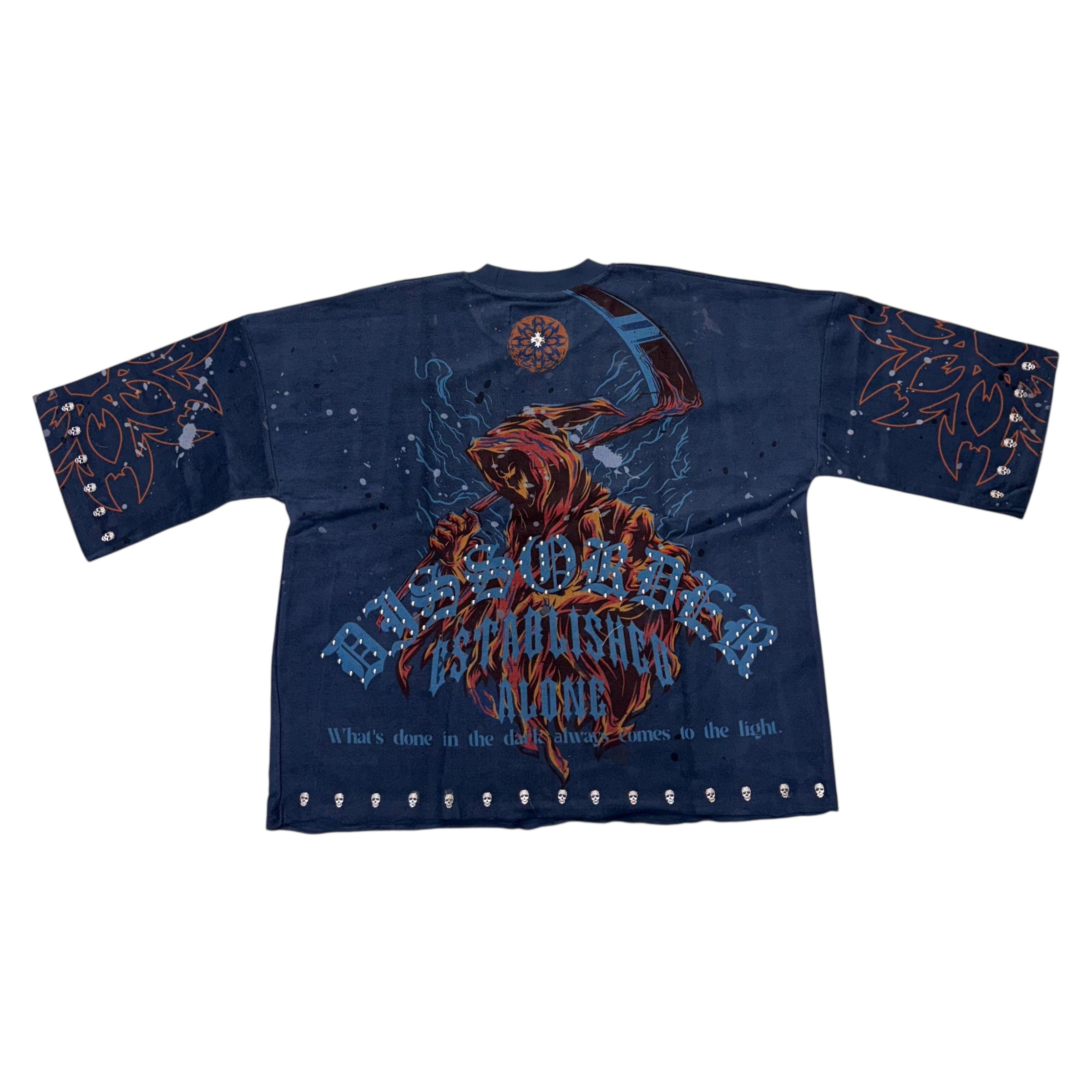DTO Studded Reaper T-Shirt Indigo DS337