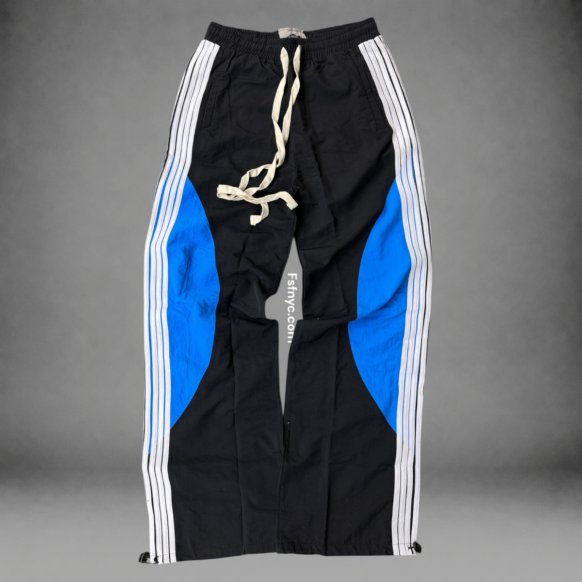 Baruda - Nylon Stripe “circle” Pants Aqua/Black - 2026