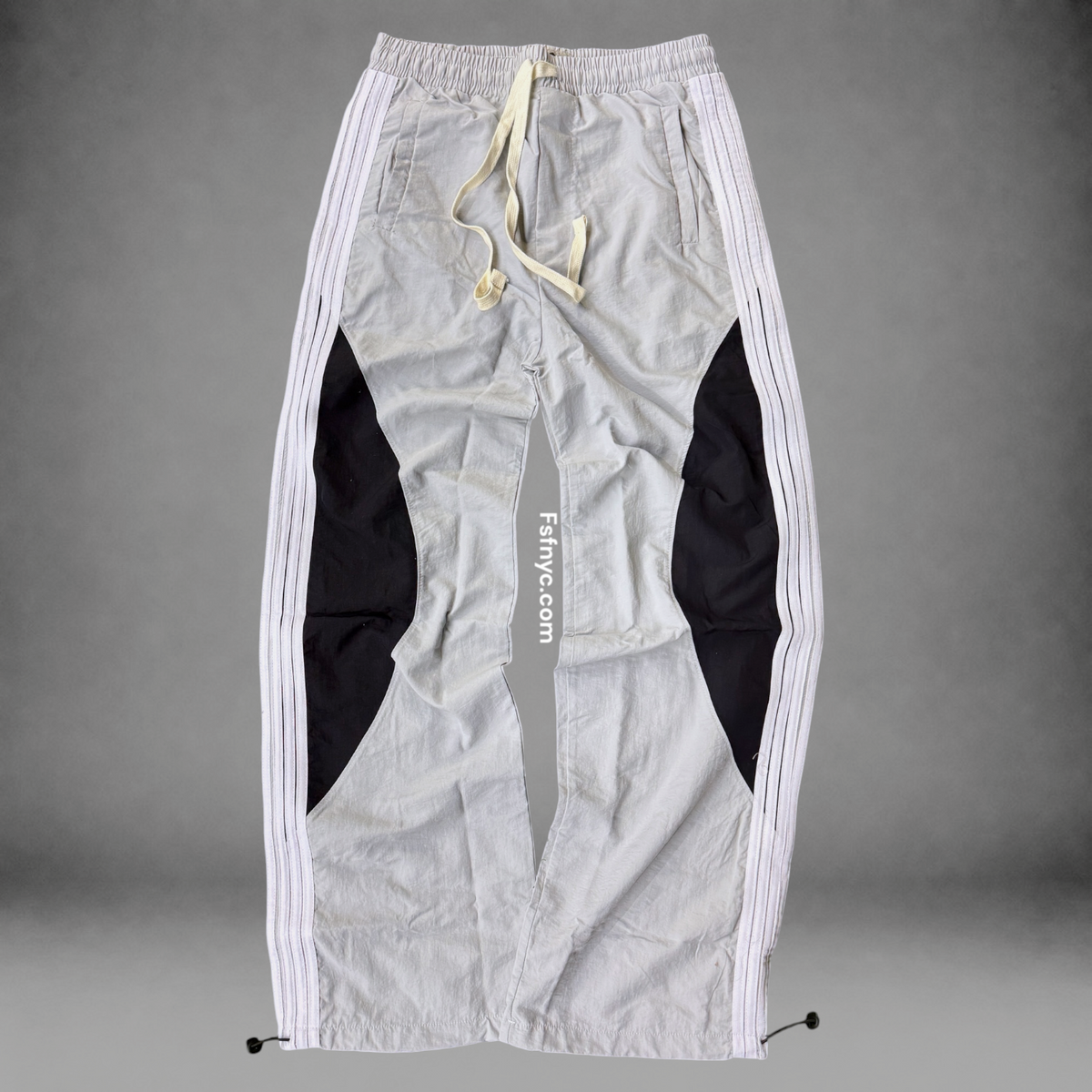 Baruda - Nylon Stripe “circle” Pants Grey/Black - 2026