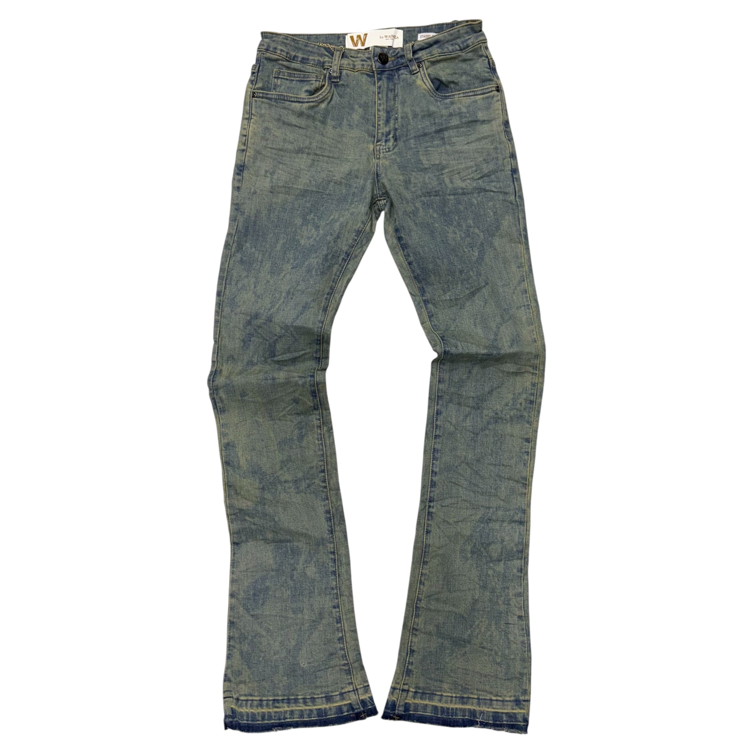 W - Clean Stacked Denim - Indigo Marble - M8211DB