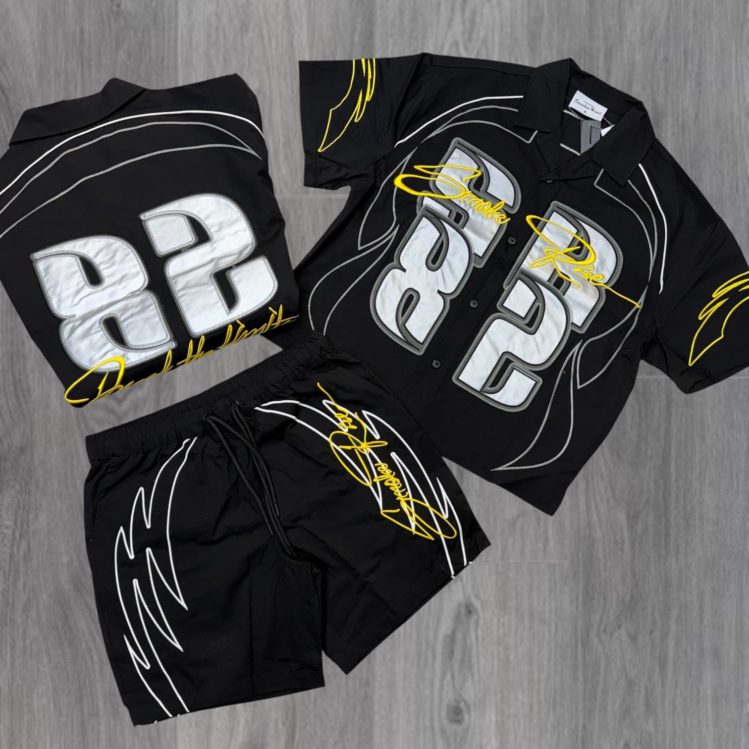 Rise - THE MOMENT Collar Short Set - Black - 487