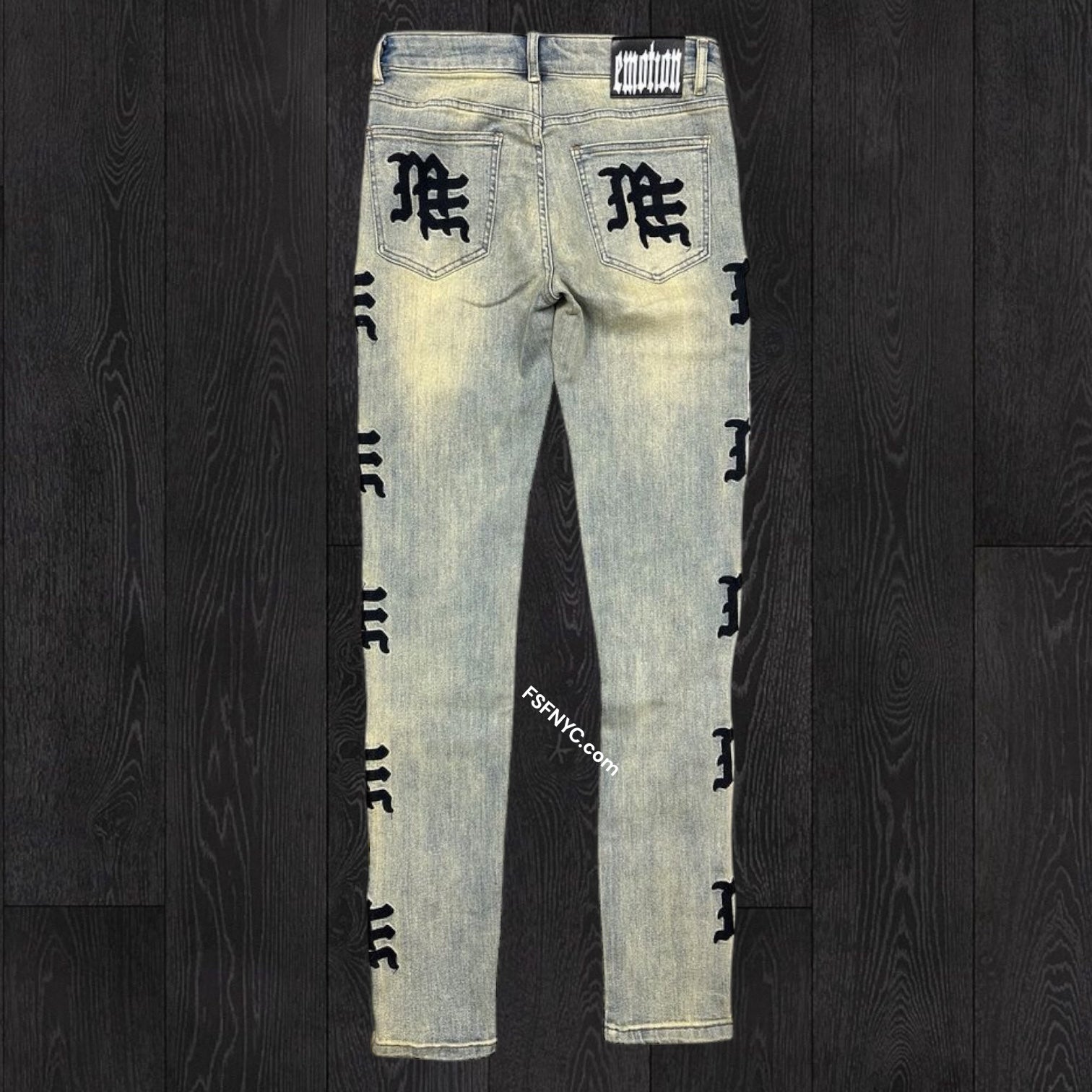 Emotions- Slim Fit Monogram Denim - Desert