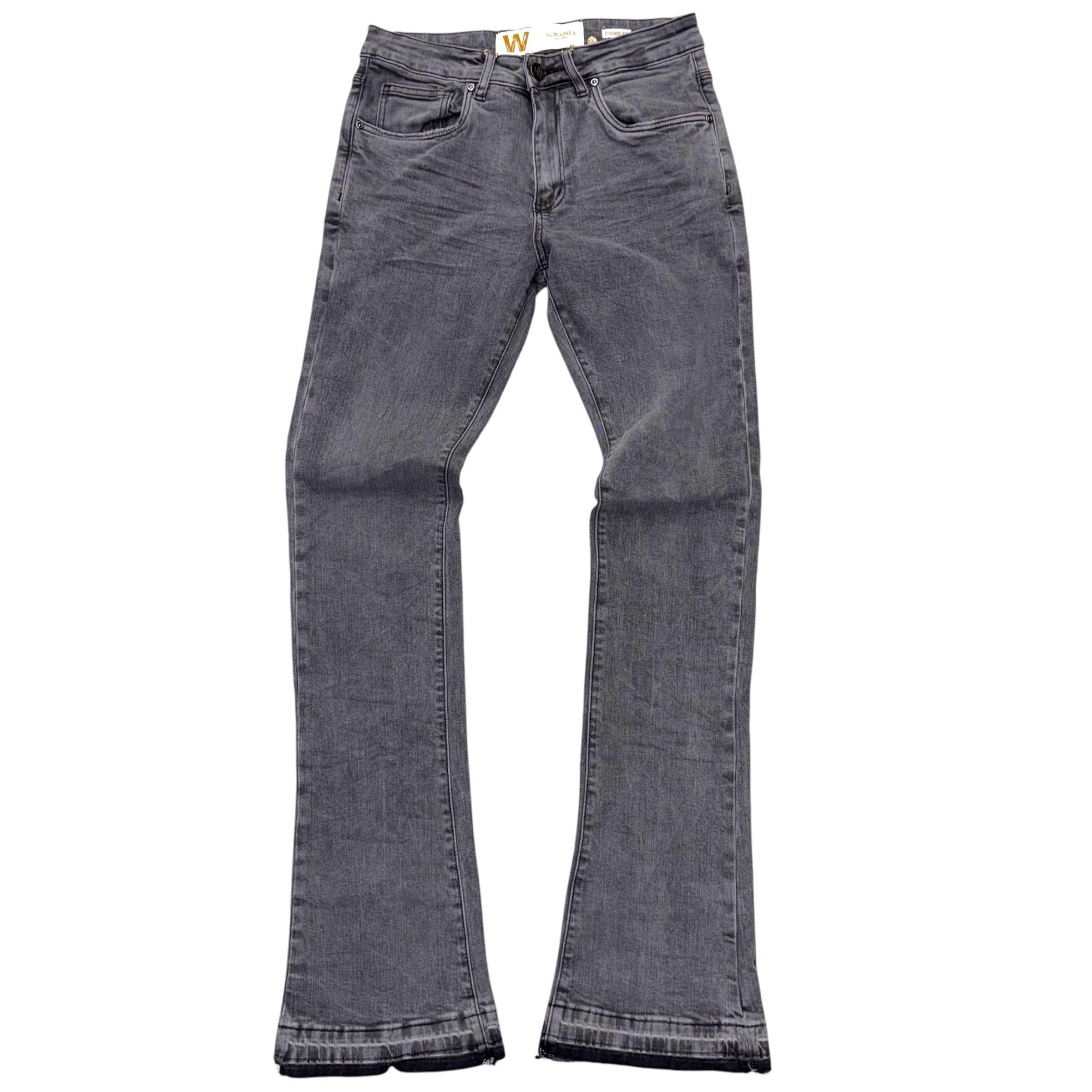 W - Clean Stacked Denim - DK.Grey - M8211DB