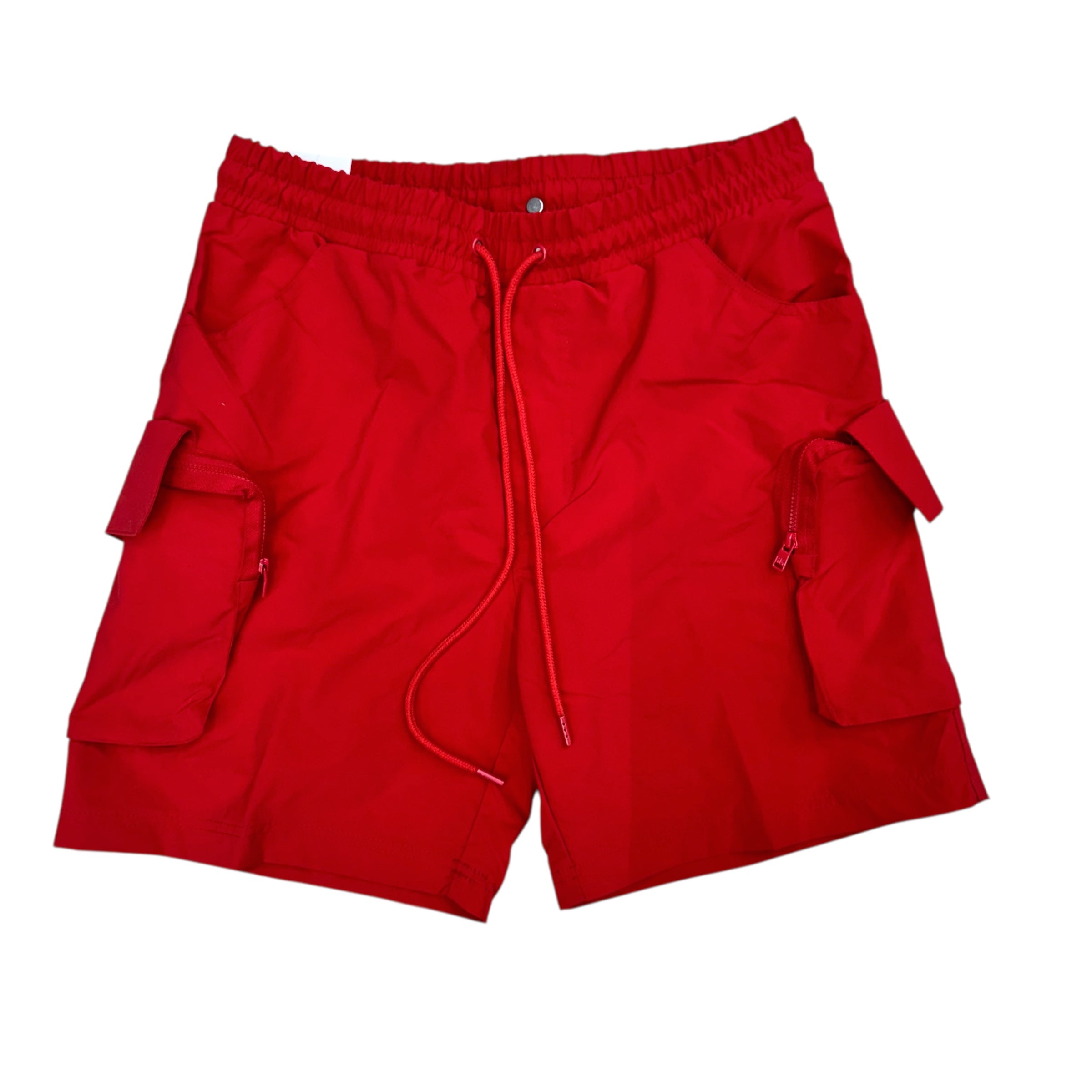Rebel Utility Nylon Shorts Red 911