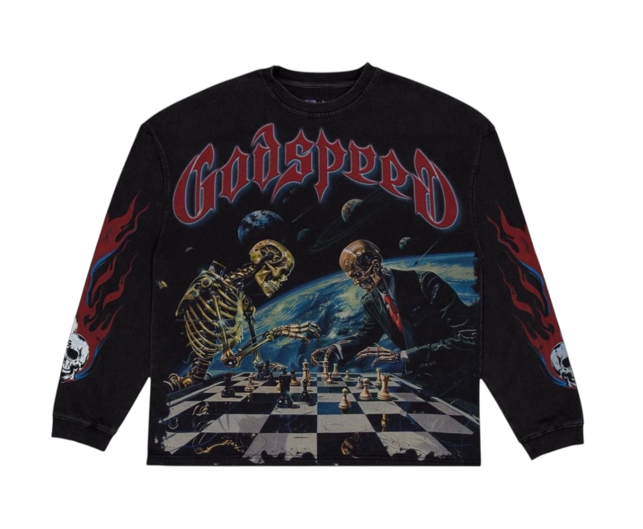 God Speed Check Mate Long Sleeve Black Wash