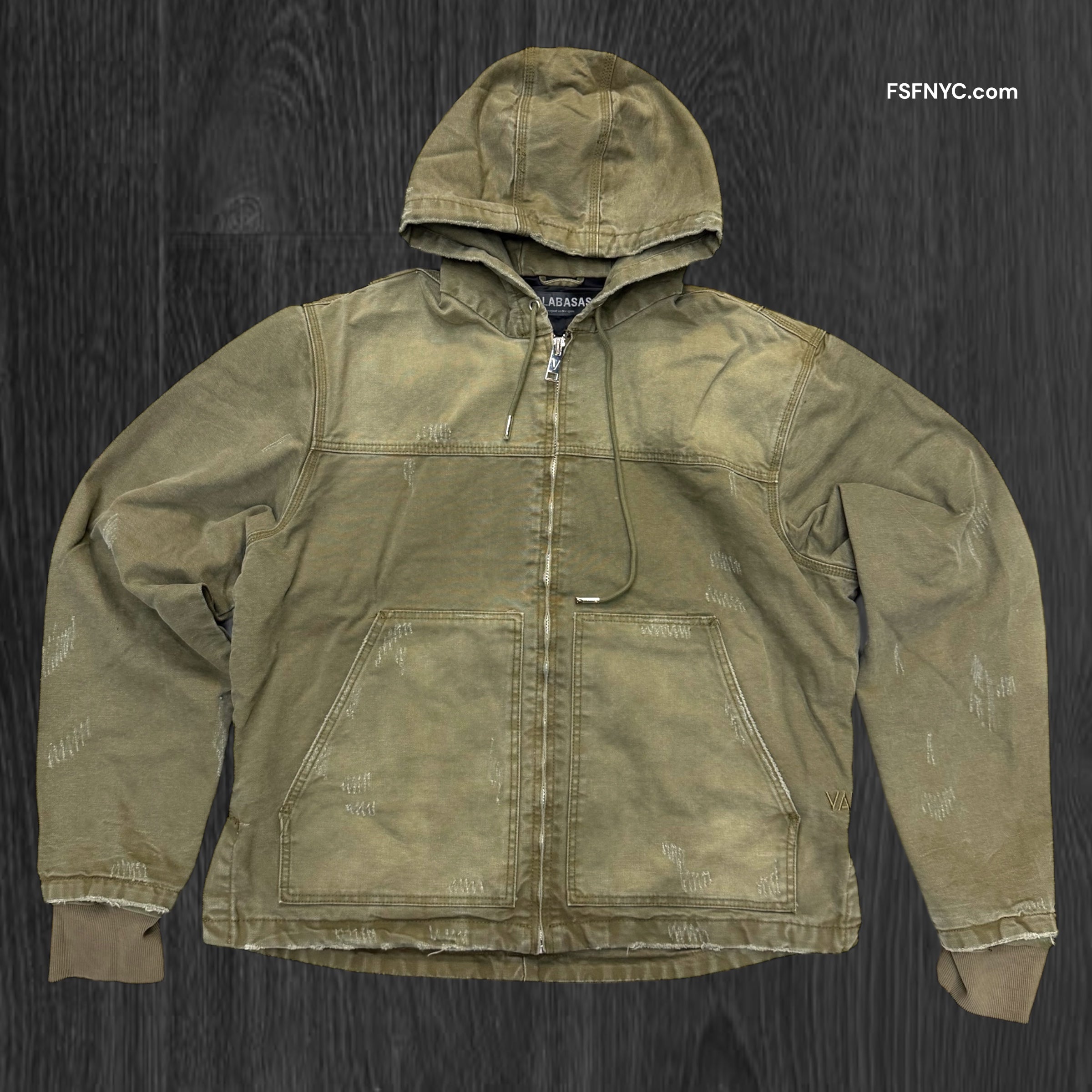 Valabasas - Carpenter Denim Jacket - Olive - 1052