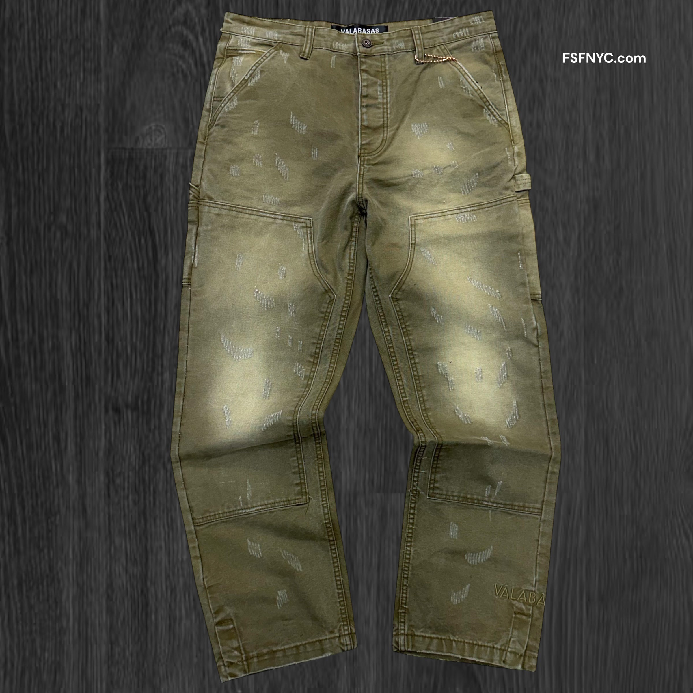 Valabasas - Straight Fit Carpenter Denim - Olive - 1008