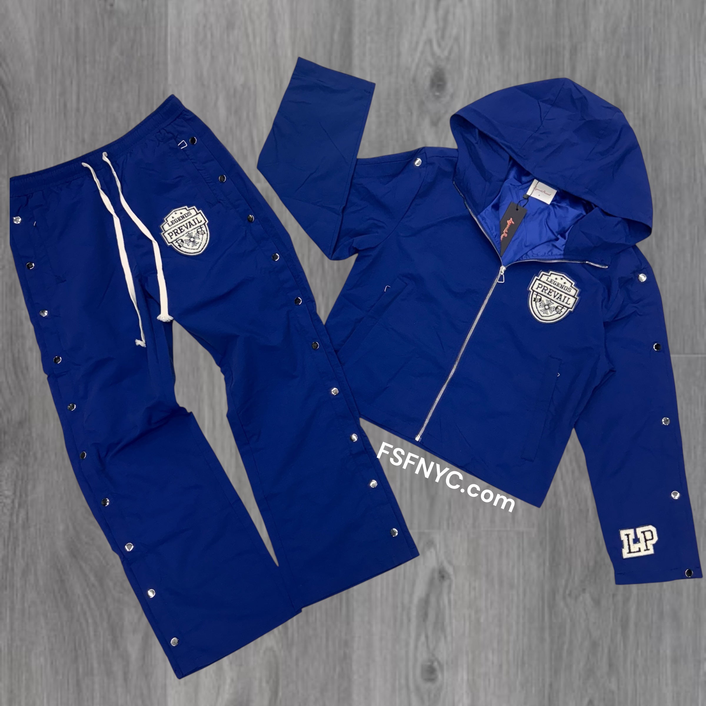 Prevail - Windbreaker “93” Zip Jacket Set - Blue