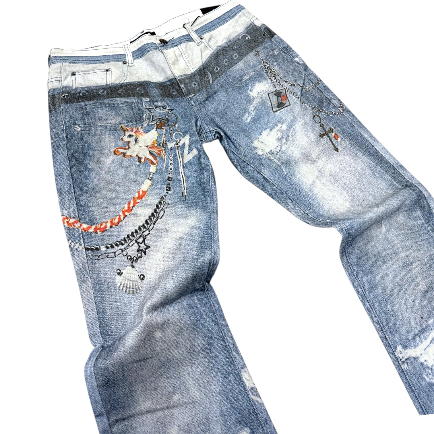 KD - Stacked Digital Print Denim - Blue - 2236