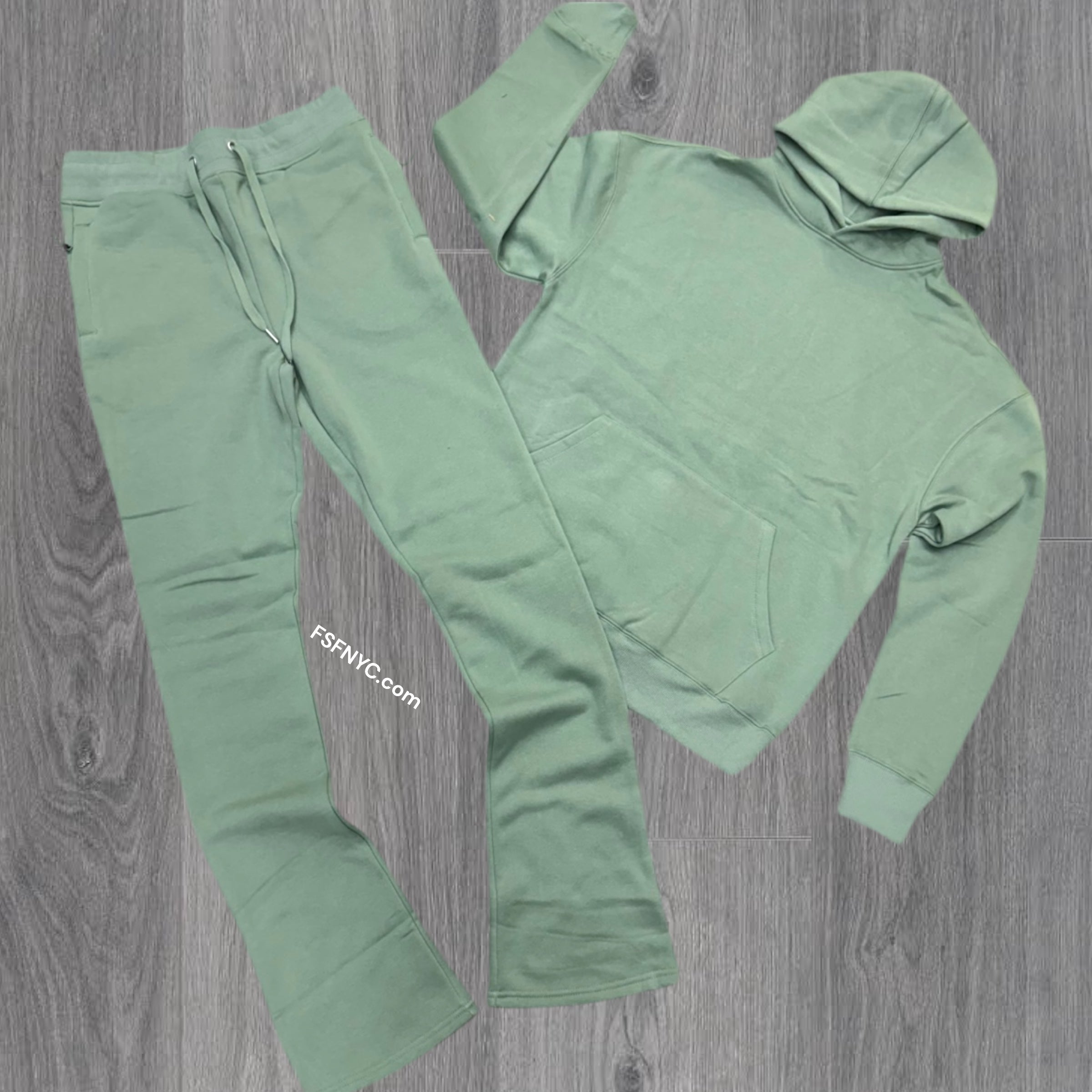 Narr - STACKED UpTown Sweat Suit - Sage Green - 1081